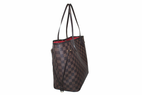 Authentic Louis Vuitton Damier Canvas Neverfull MM Shoulder Tote Bag