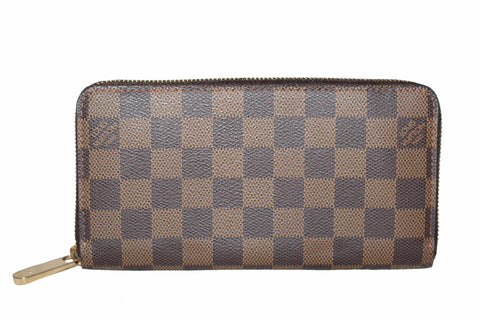 Authentic Louis Vuitton Damier Ebene Zippy Wallet