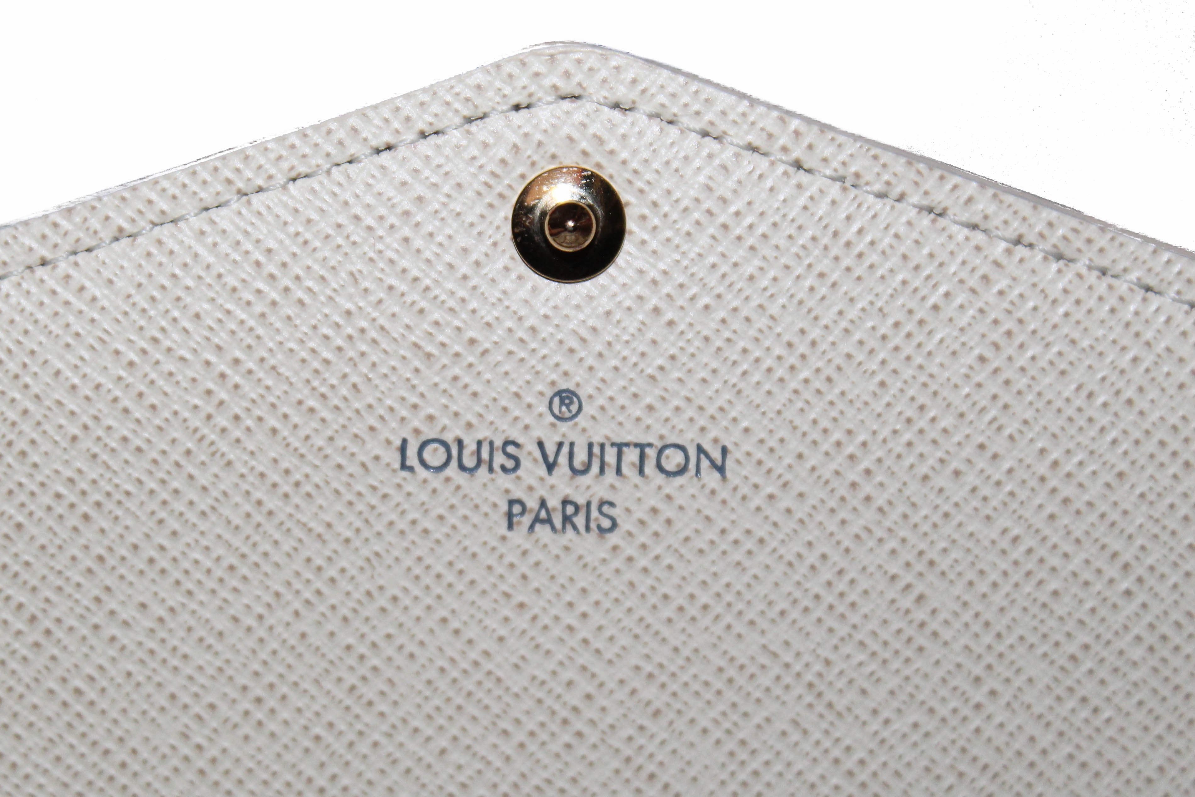 Authentic Louis Vuitton Damier Azur Canvas Sarah Long Wallet