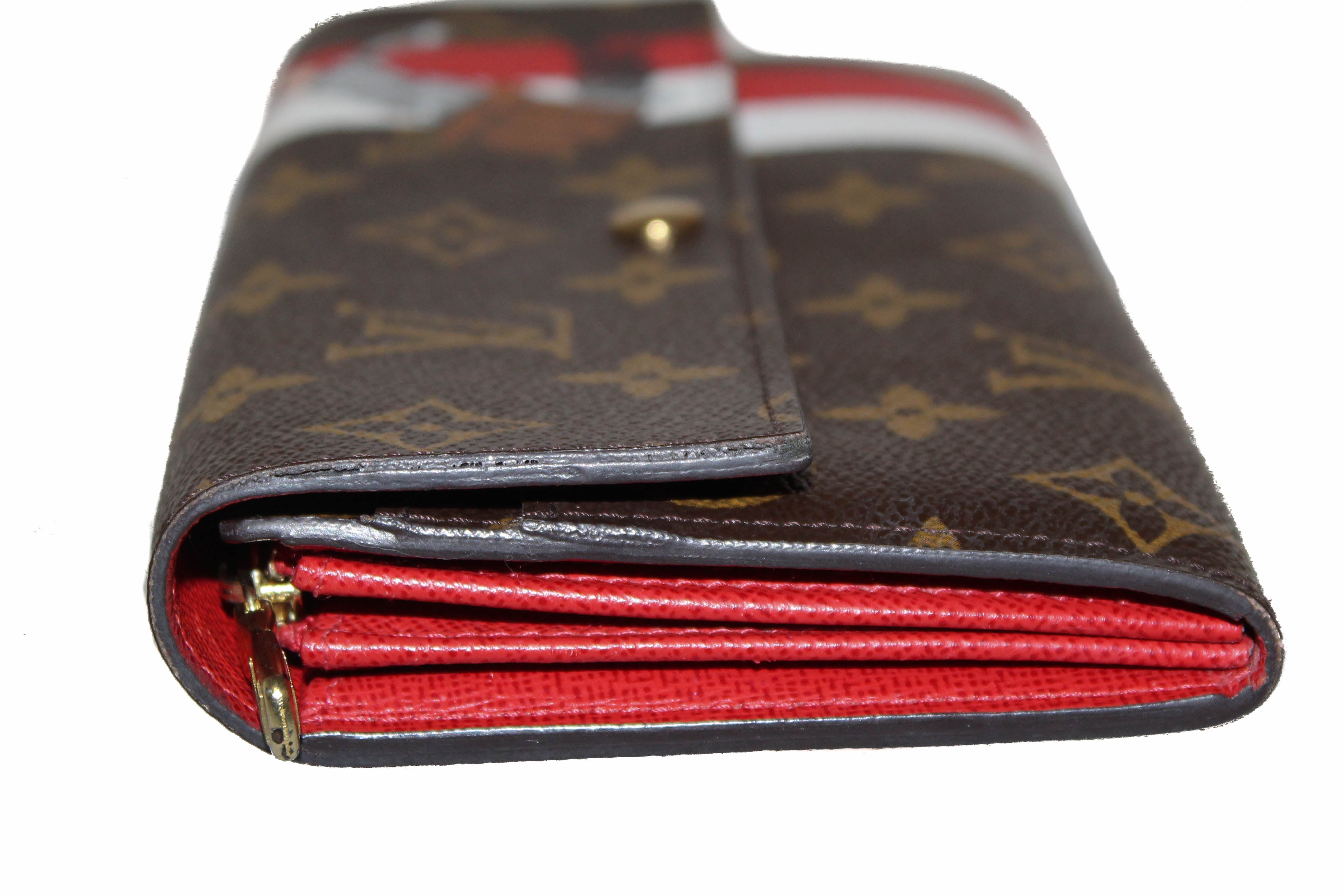 Shop Louis Vuitton PORTEFEUILLE SARAH Monogram Unisex Leather Folding Wallet  Logo Long Wallets (M82257) by viaconiglio