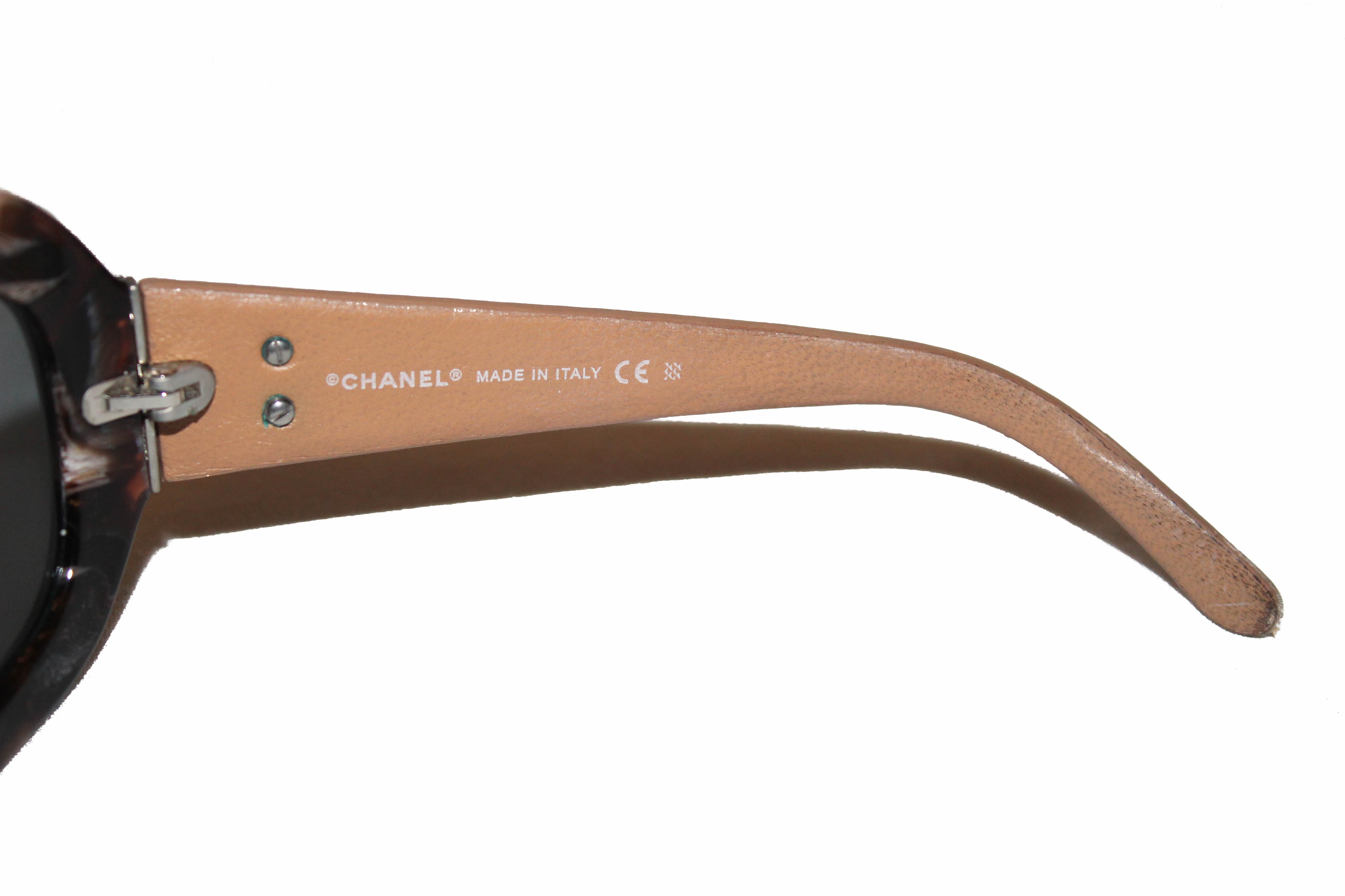 Authentic Chanel Beige Quilted Leather Sunglasses 5116-Q – Paris Station  Shop