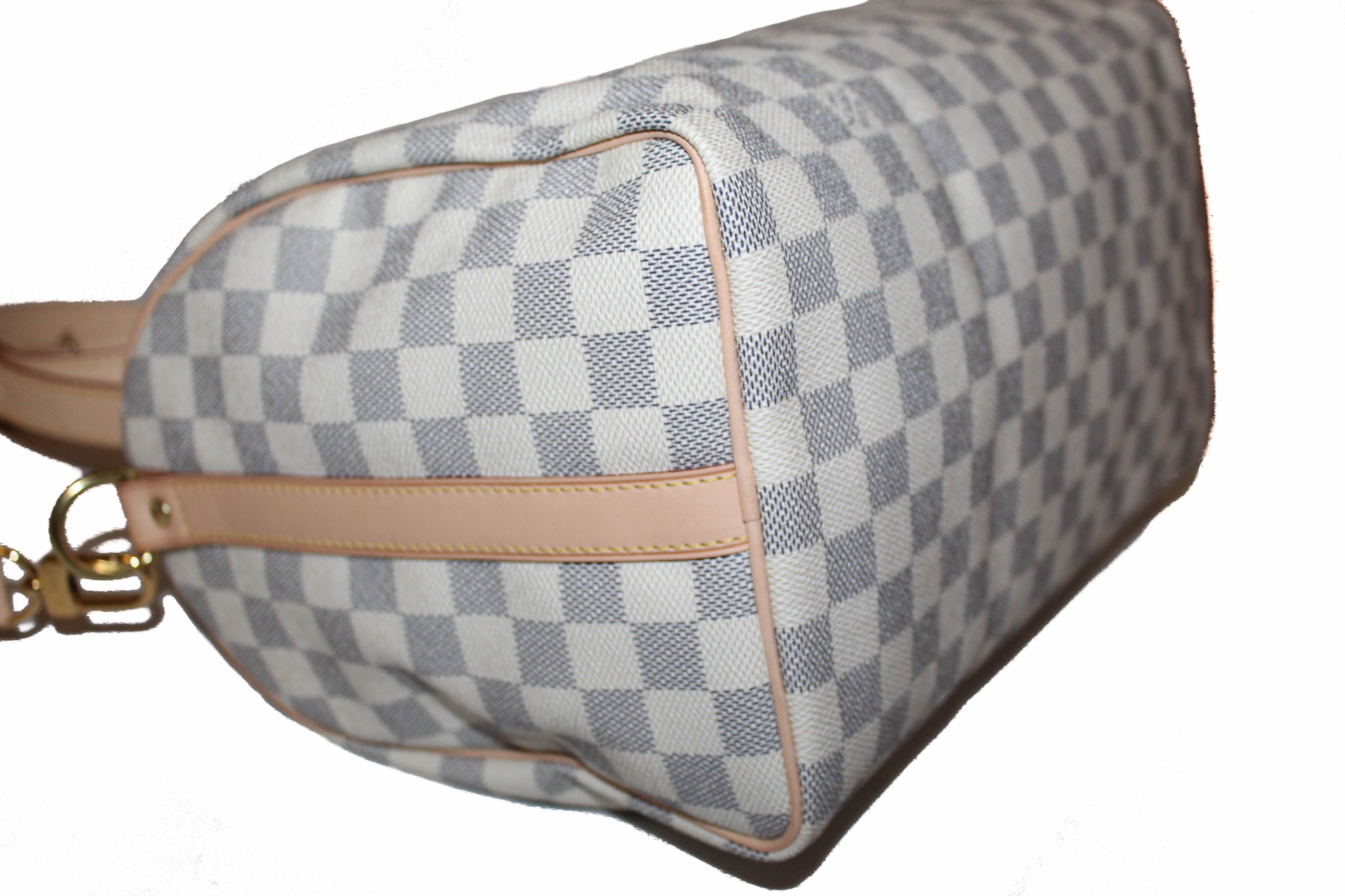 Authentic Louis Vuitton Damier Azur Canvas Speedy 30 Bandouliere Handbag/Shoulder/Messenger Bag