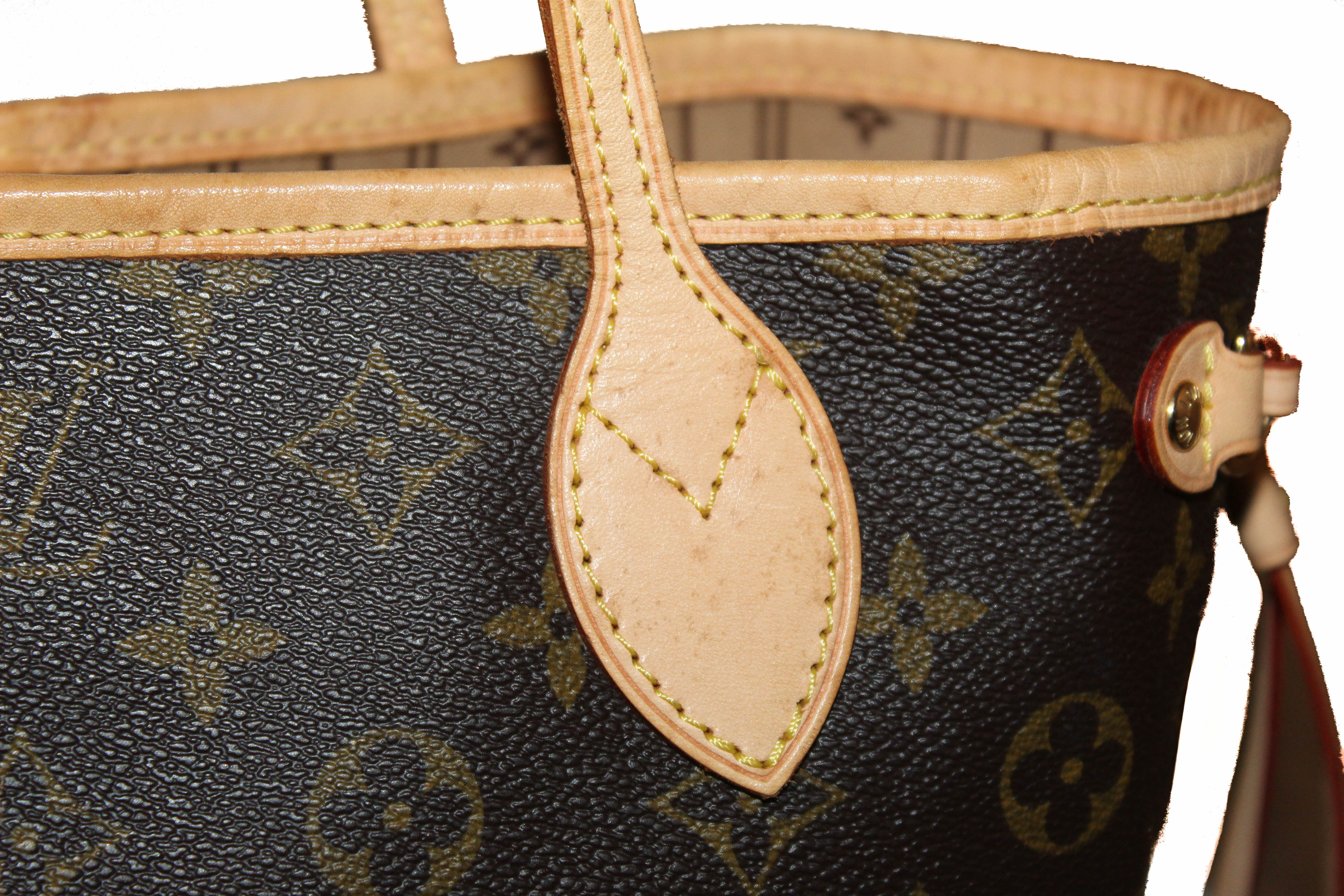 Authentic Louis Vuitton Classic Monogram Neverfull PM Tote Shoulder Bag