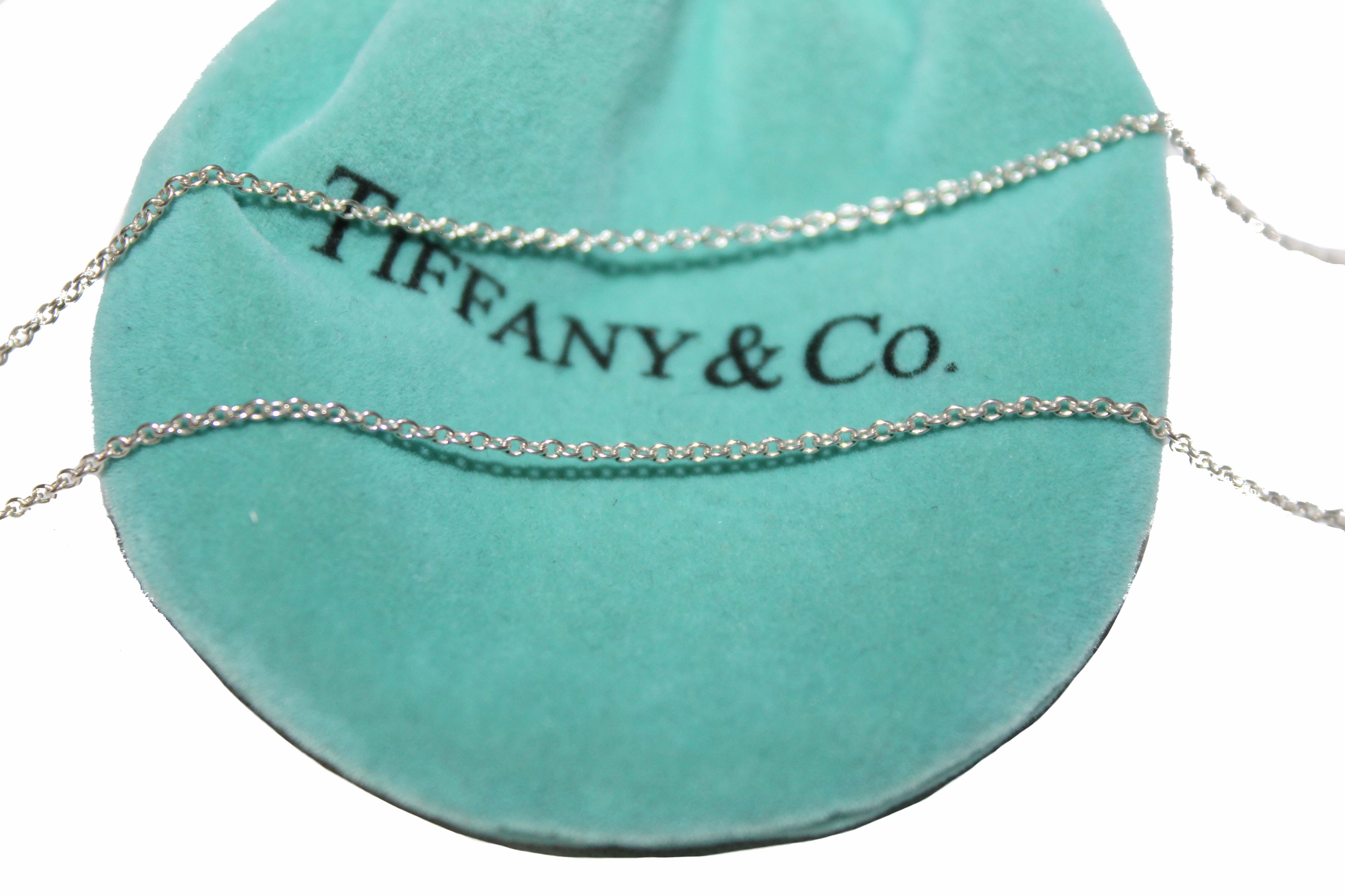 Authentic Tiffany & Co. Sterling Silver Open Heart 16mm Necklace
