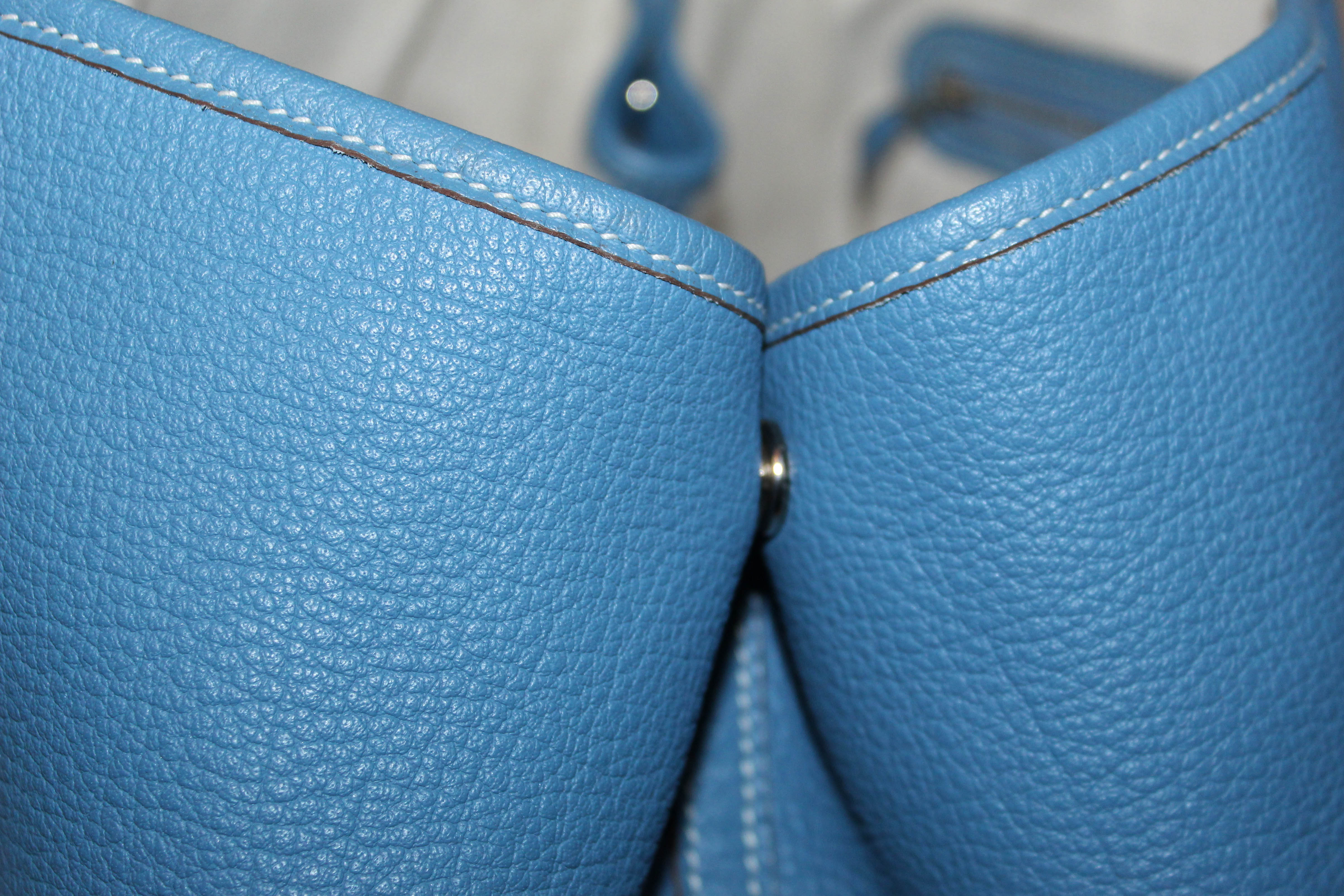 Hermès Garden Party 30 Blue Leather ref.725278 - Joli Closet