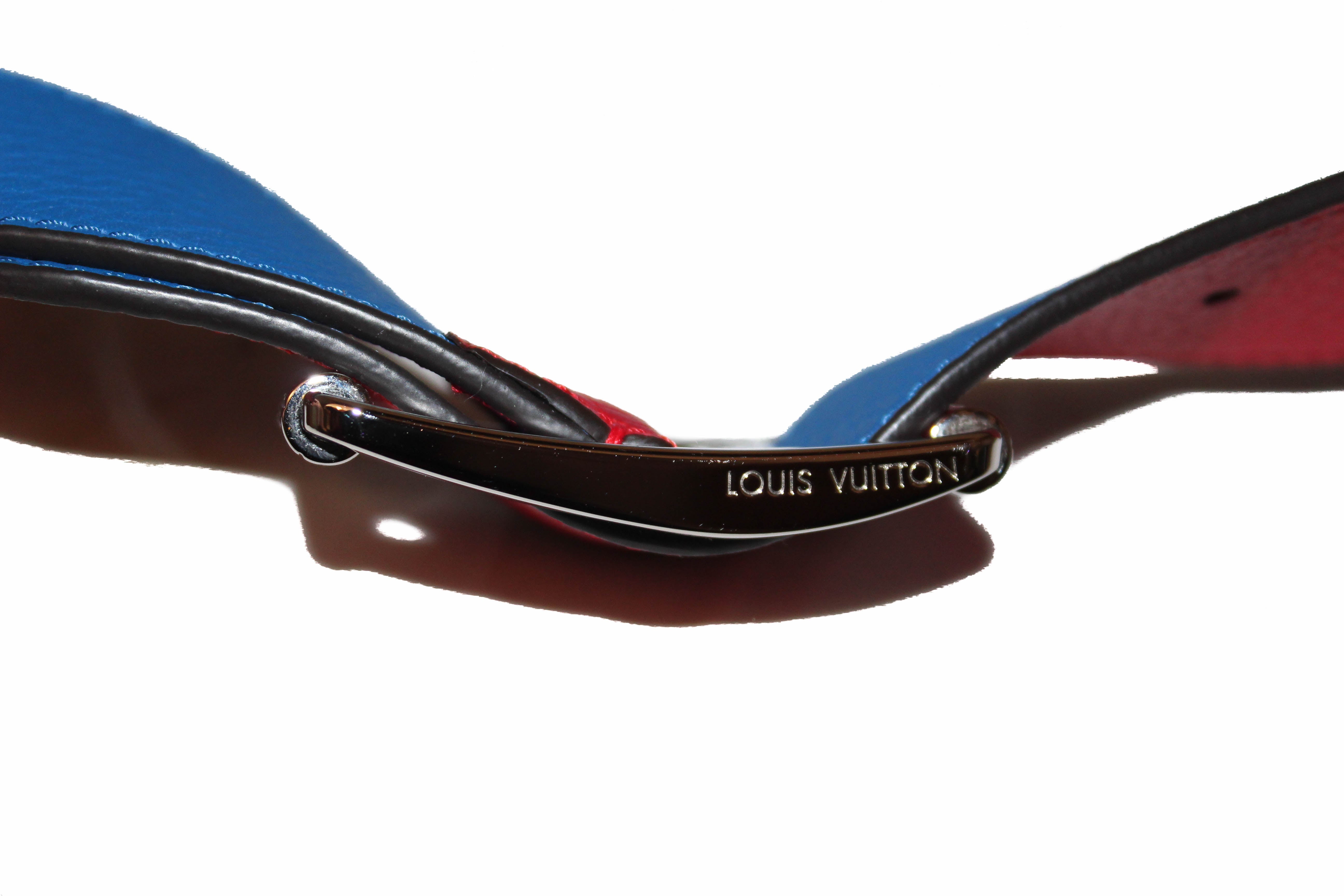 red and blue louis vuittons belt