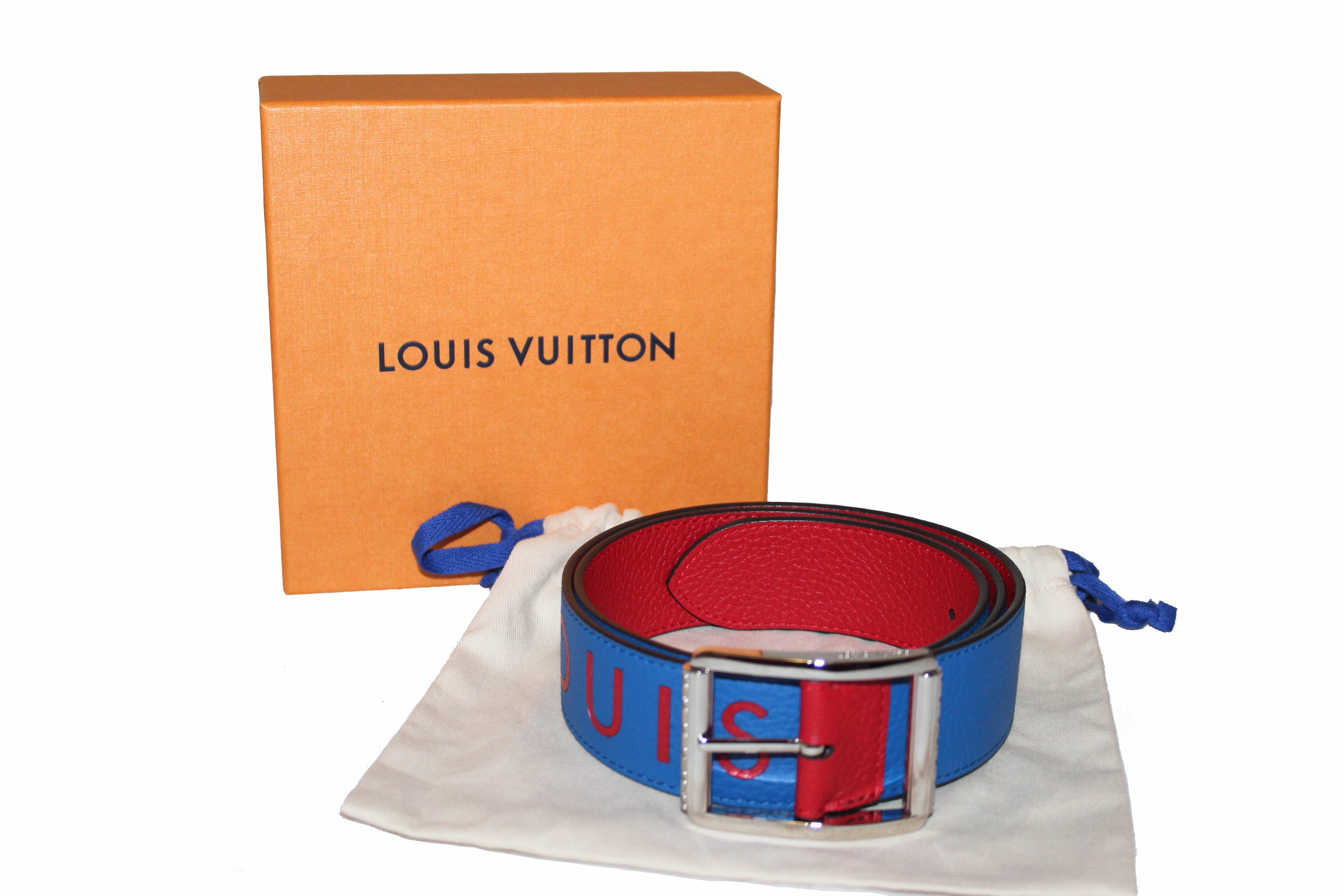 Louis Vuitton Saint Tulle Reverso 40mm Reversible M0003s 100/40 Belt  Monogram Canvas Calf Leather