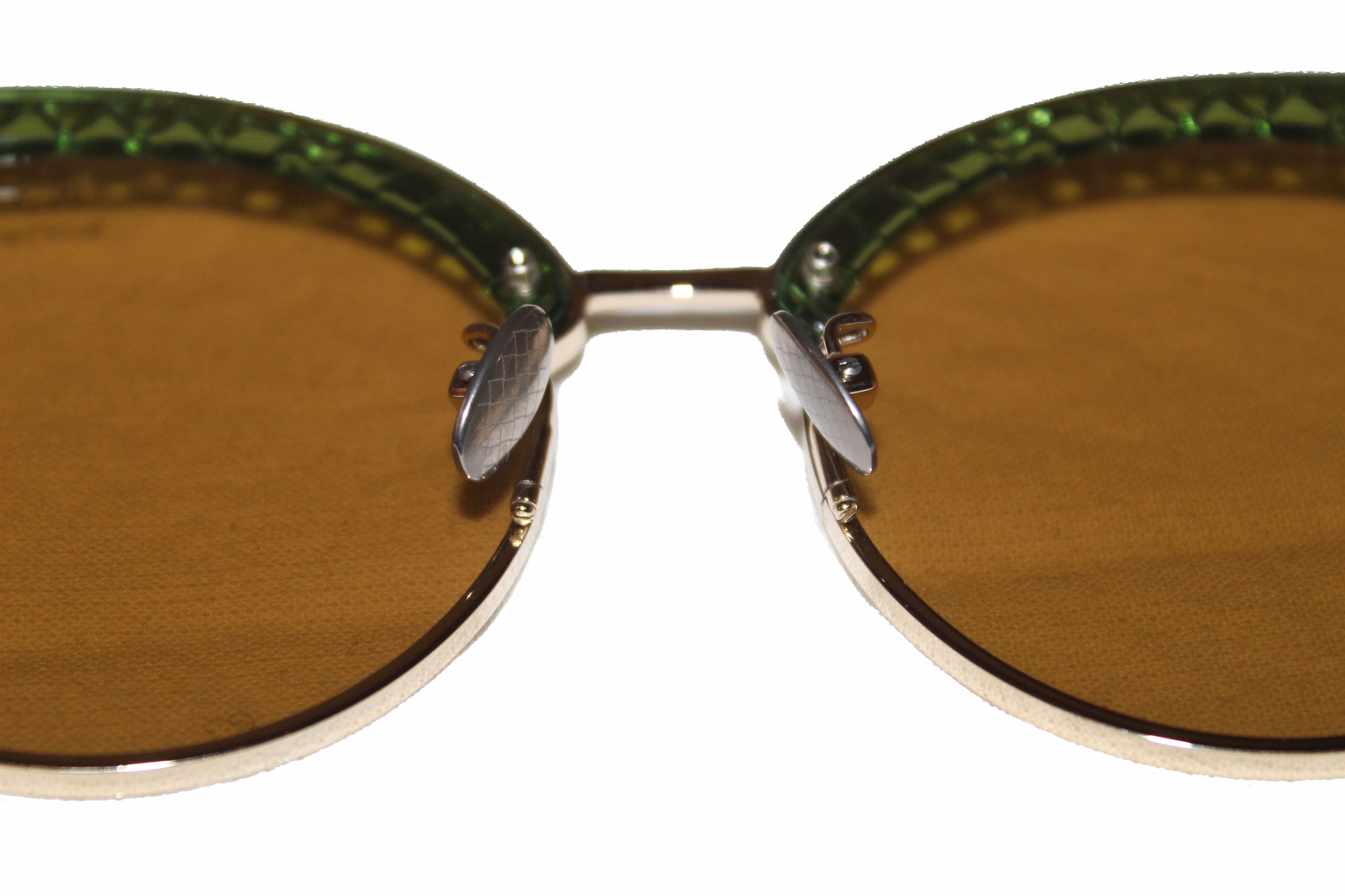 Authentic New Bottega Veneta Gold Frame Cat Eye Sunglasses BV0210S