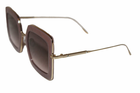 Authentic New Bottega Veneta Gold/Pink Frame Squared Sunglasses BV0209S