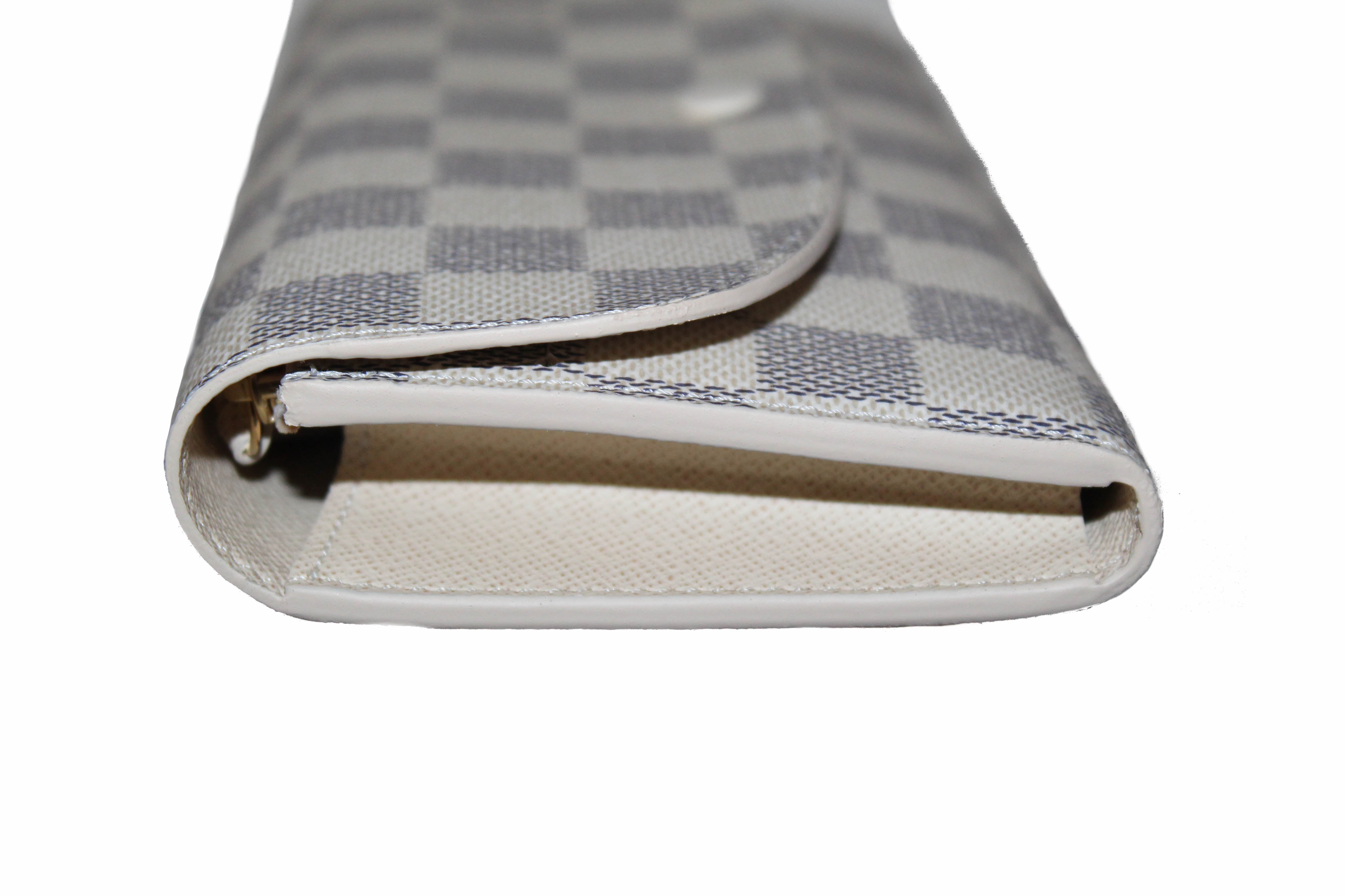 Louis Vuitton louis vuitton emilie damier azur wallet white
