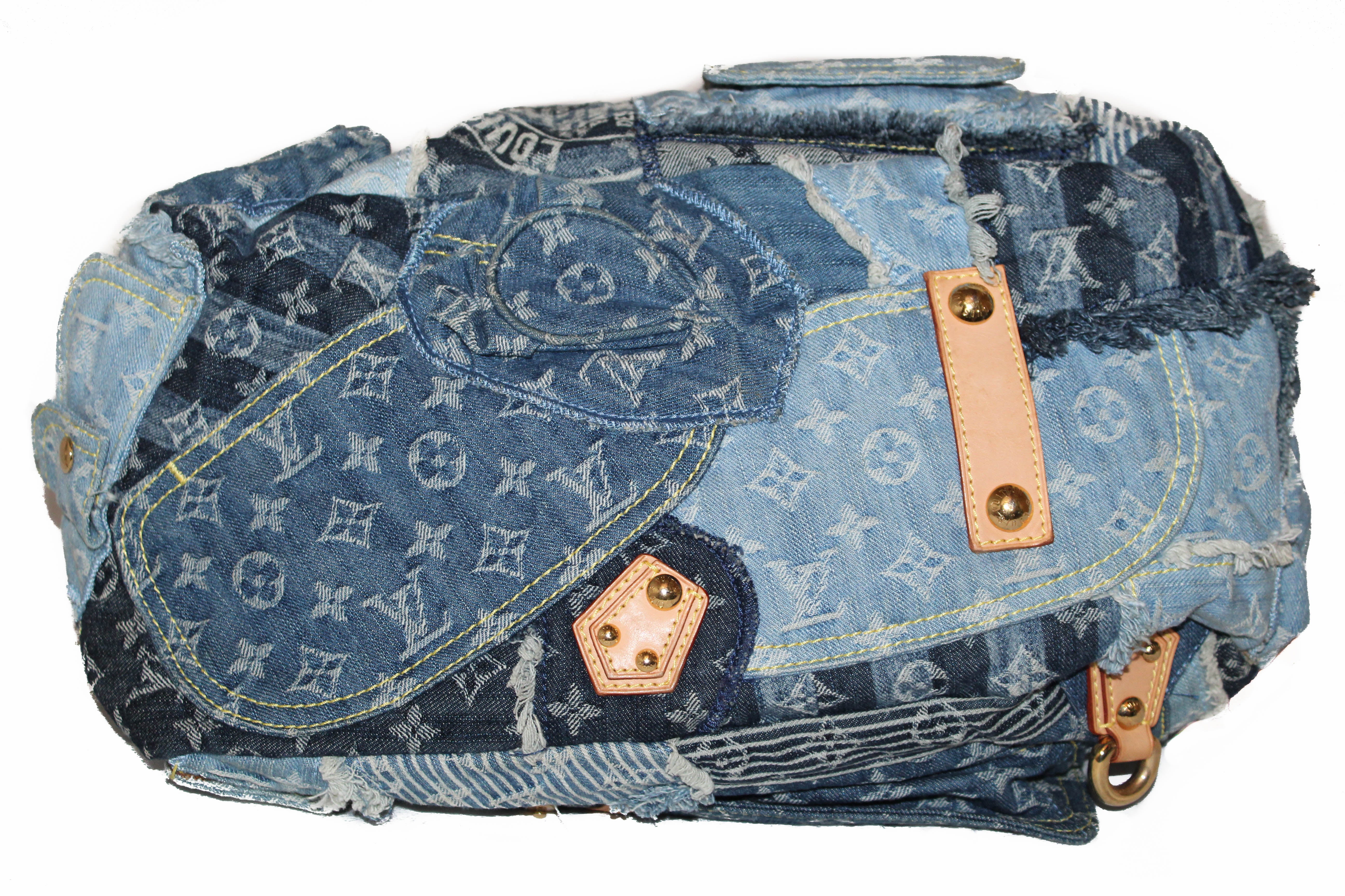 Louis Vuitton Bag Authentic Louis Vuitton Denim Patchwork 