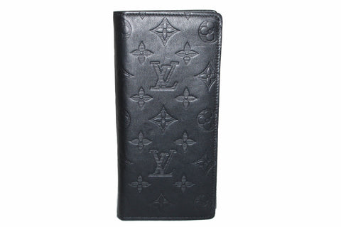 Authentic Louis Vuitton Black Monogram Shadow Calf Leather Wallet