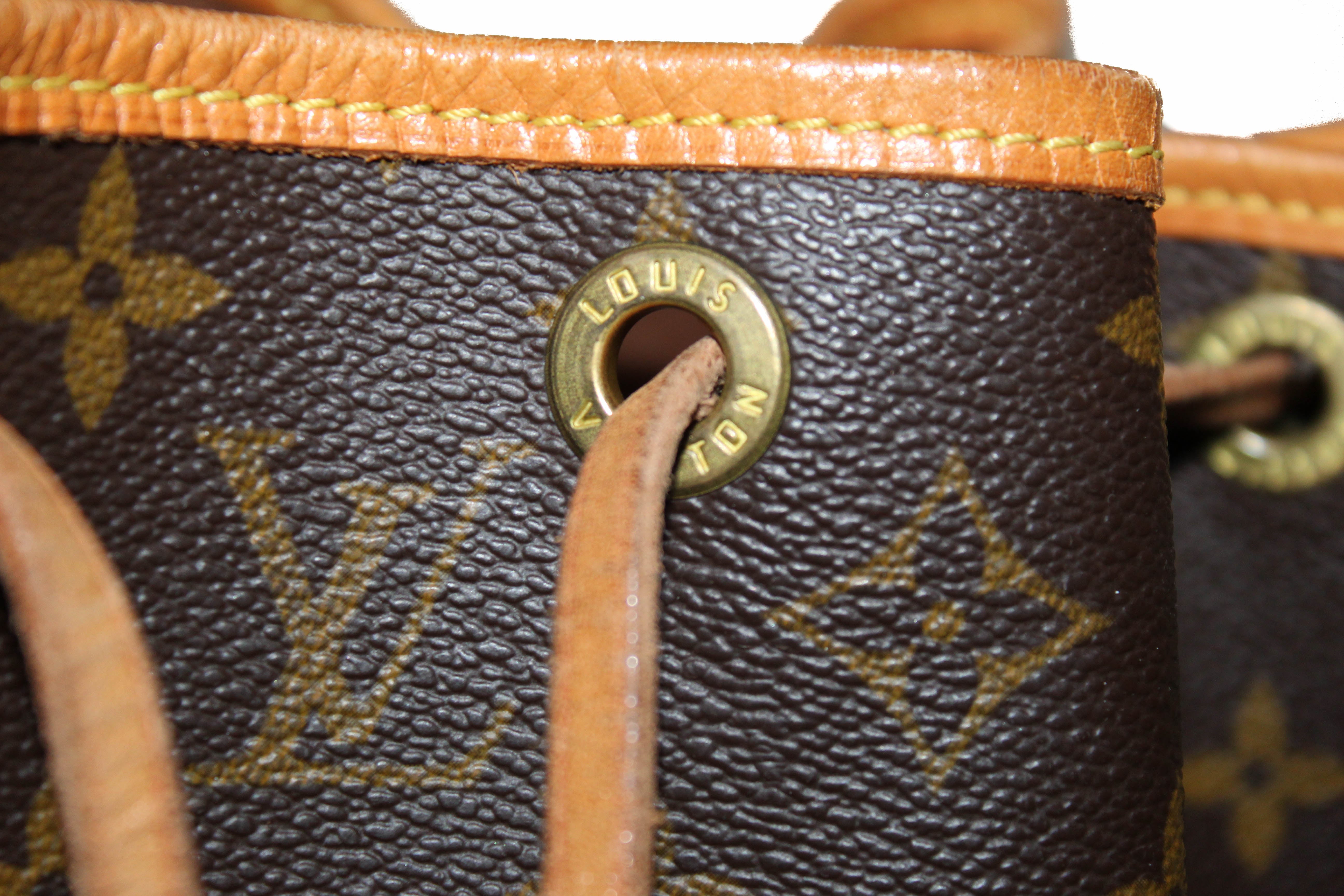 Louis Vuitton Petit Noe drawstring bag brown monogram canvas