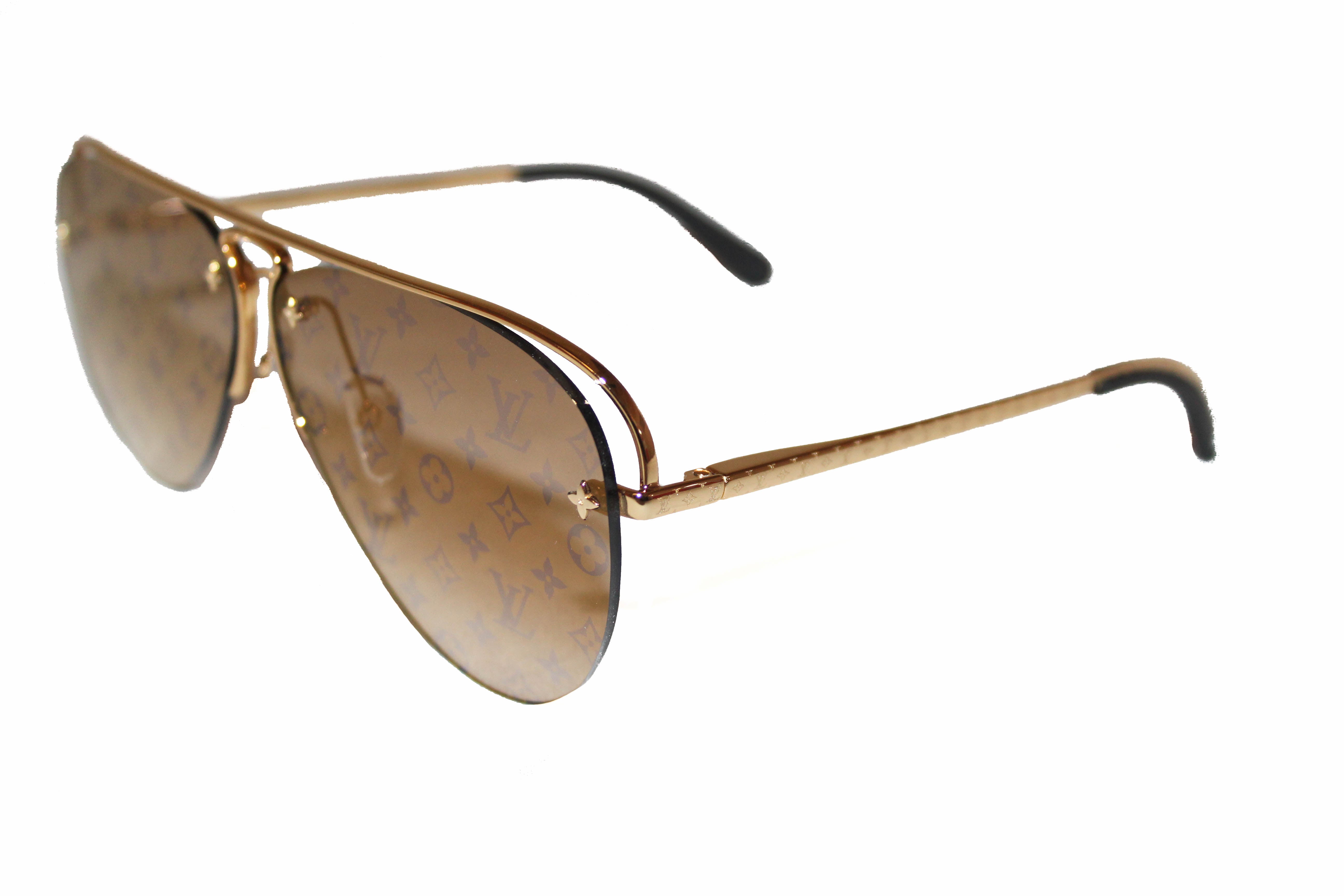 Wholesale L-V Z0936E Sunglasses In Black Gold Gradient Grey