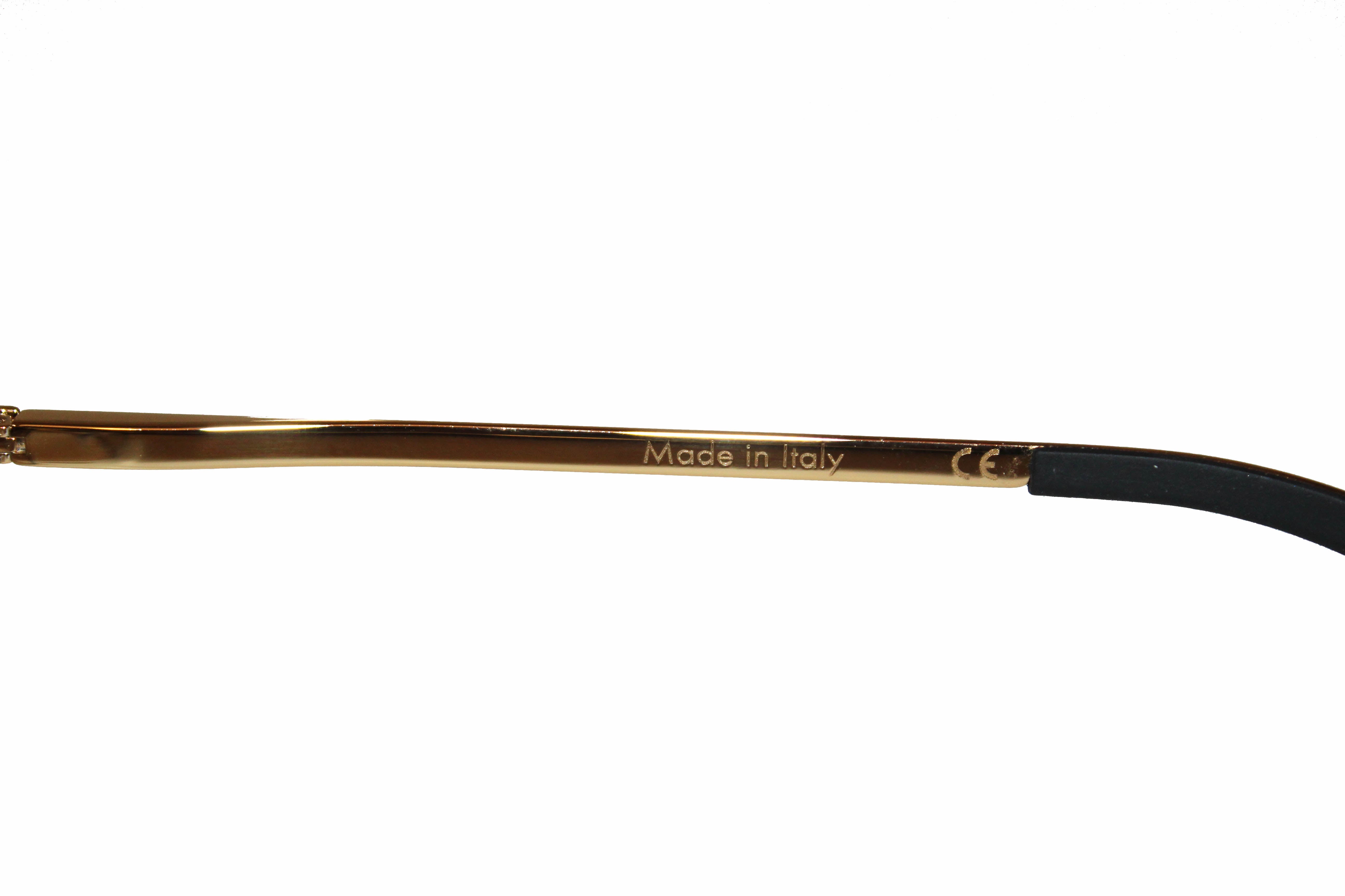 Louis Vuitton Z1267E Rumble Sunglasses Monogram Gold Frame Black w