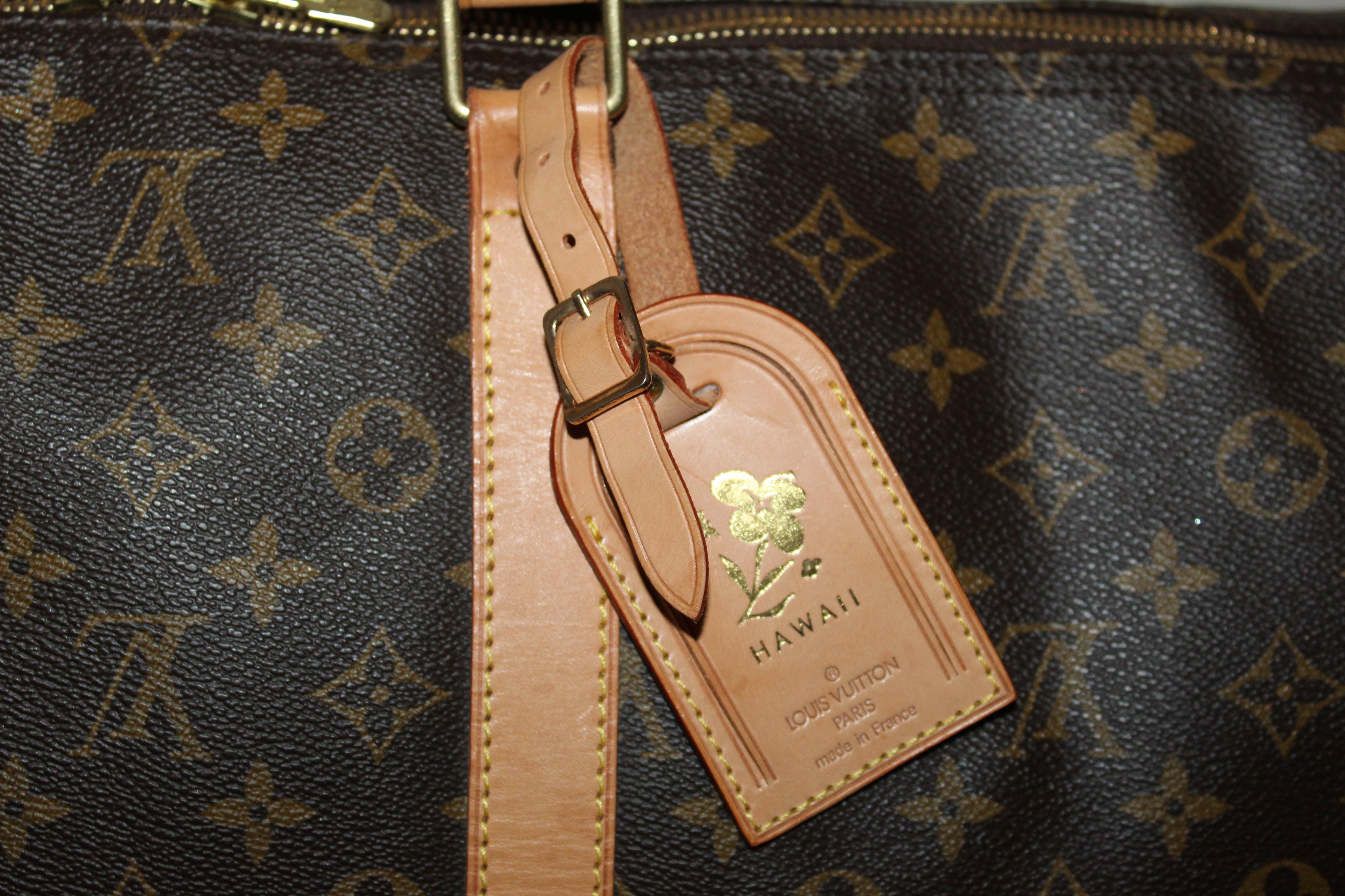 70s Louis Vuitton Monogram Keepall Travel Duffle Bag French