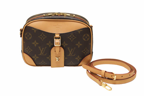 Authentic Louis Vuitton Monogram Deauville Mini Messenger Crossbody Bag