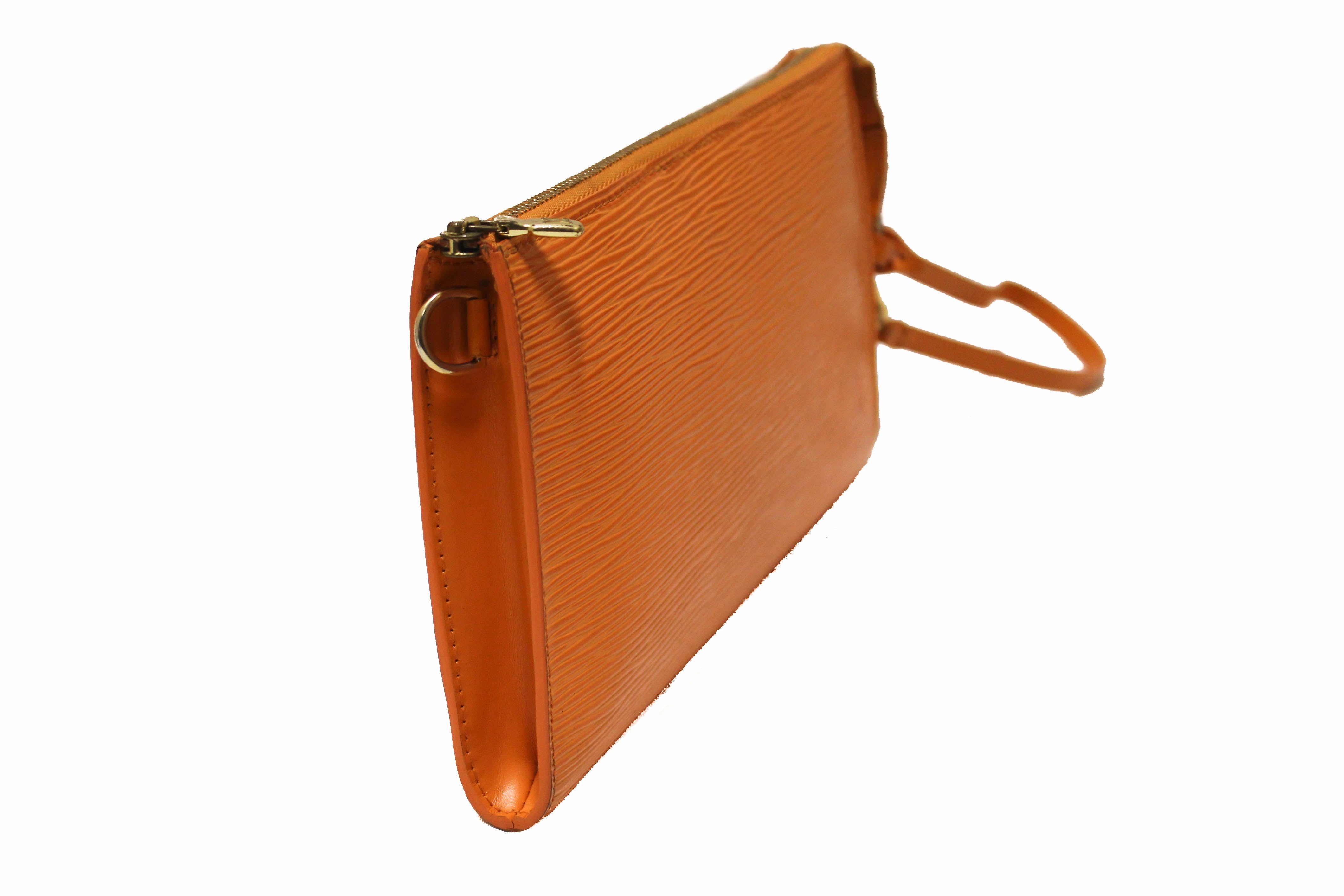 Louis Vuitton Orange Epi Leather Pochette Accessoires Shoulder Bag Louis  Vuitton