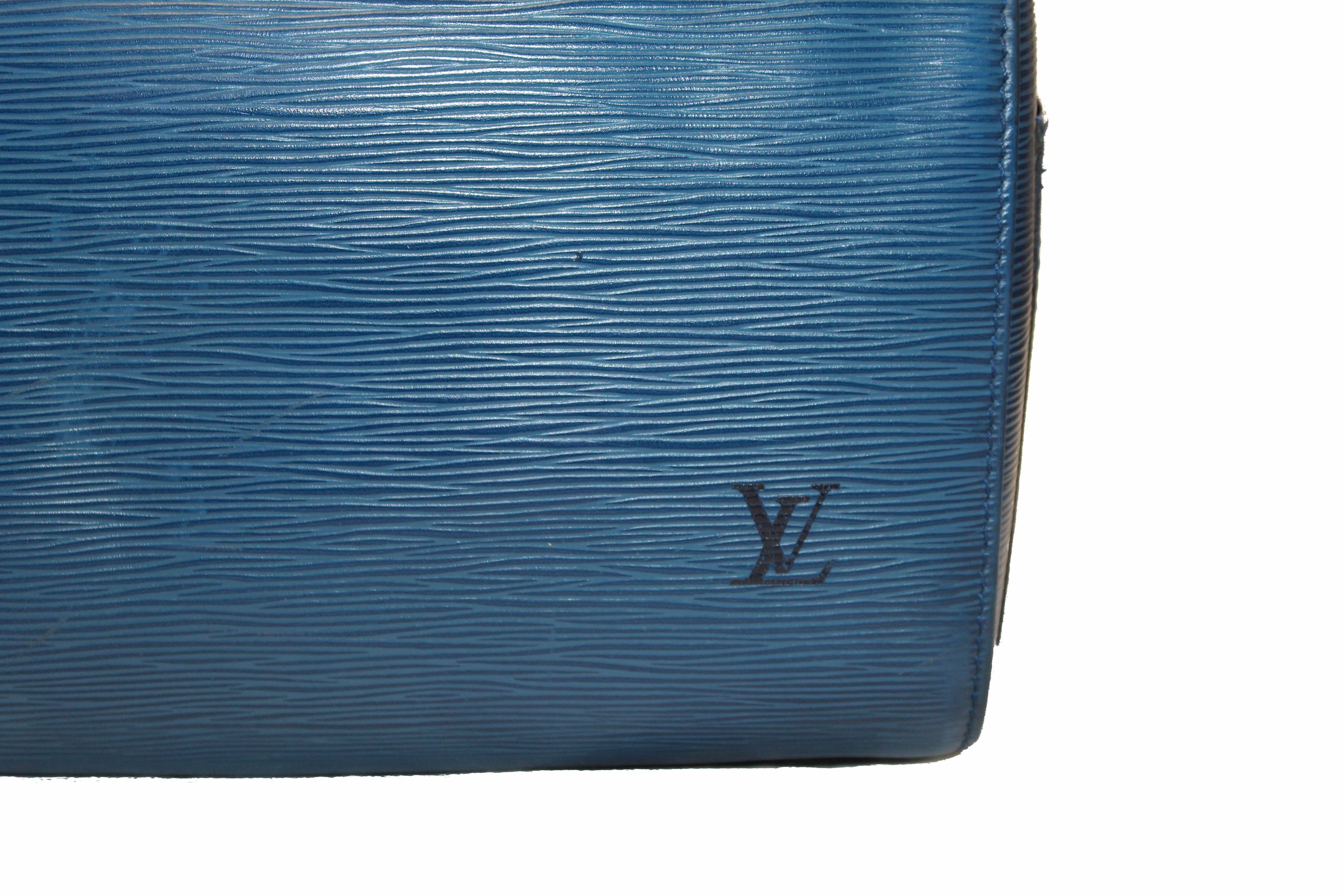 Louis Vuitton Blue Epi Leather Speedy 30 Bag Louis Vuitton