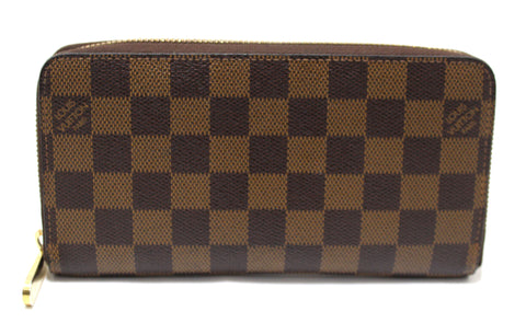 Authentic Louis Vuitton Damier Ebene Zippy Wallet