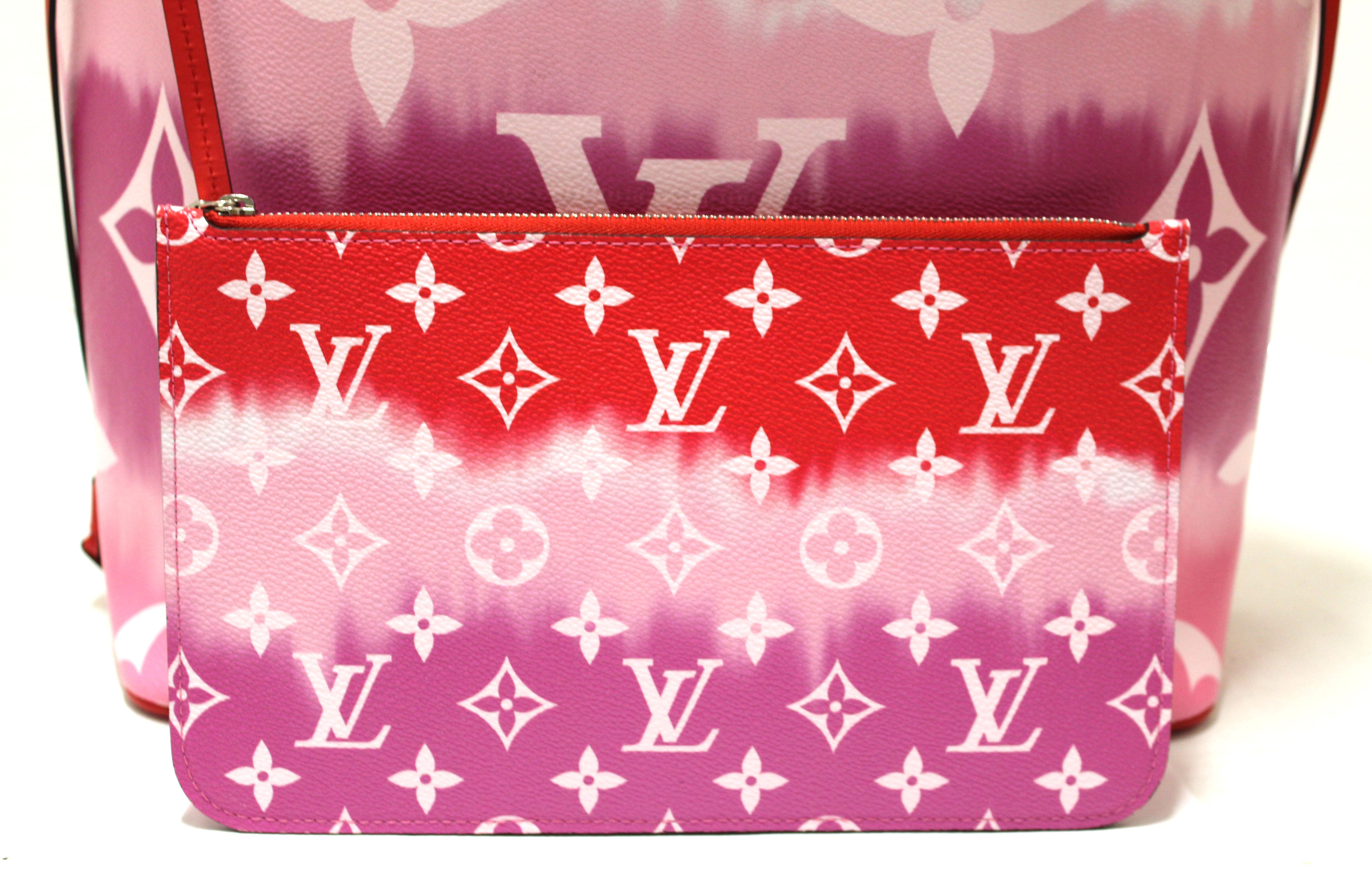 Louis Vuitton Neverfull MM Red Pink Escale Monogram Canvas