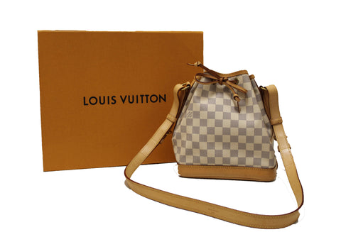 Authentic Louis Vuitton Damier Azur Noe BB Messenger Bag