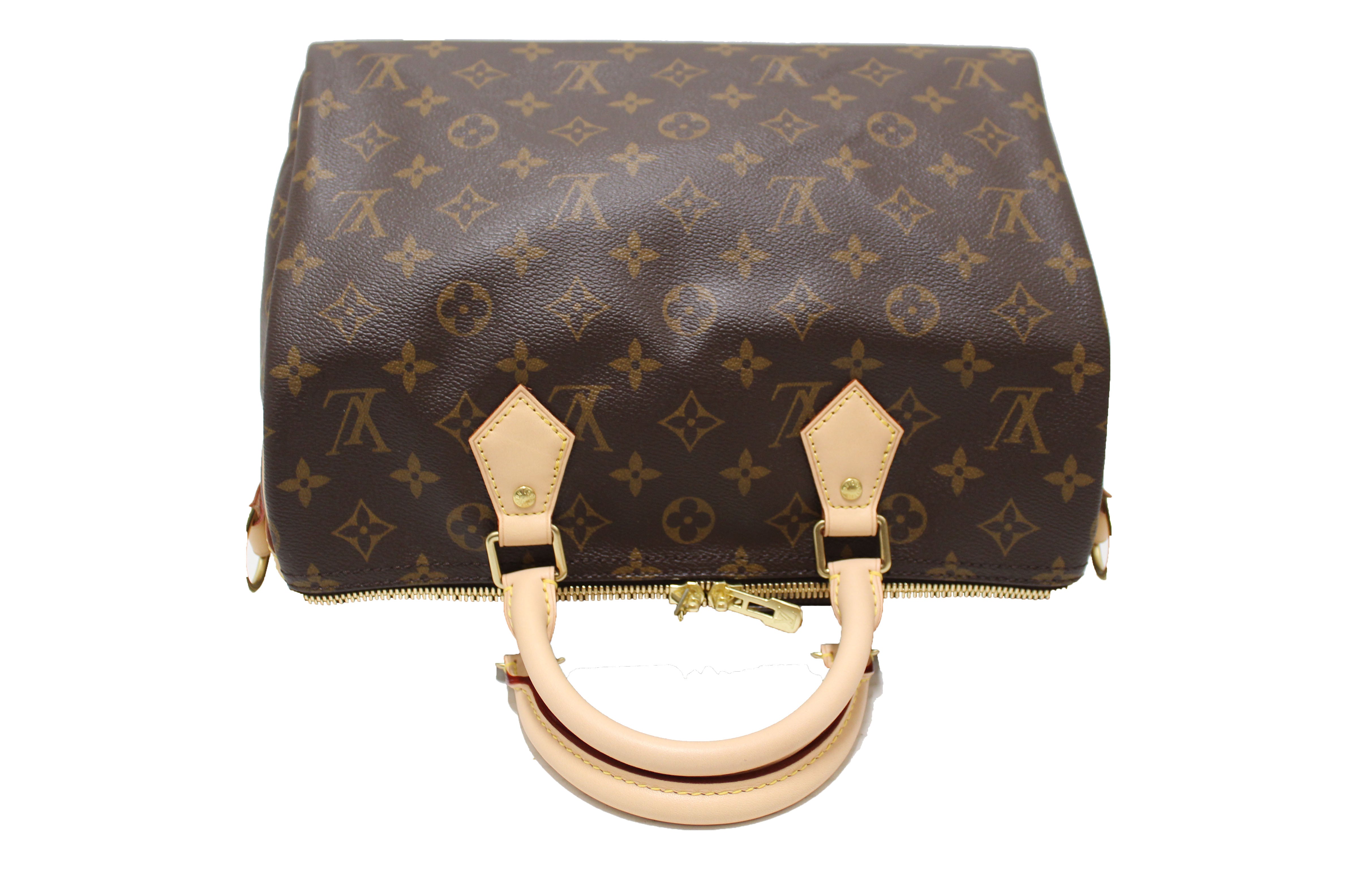 Authentic Louis Vuitton Classic Monogram Speedy 30 Bandouliere Bag