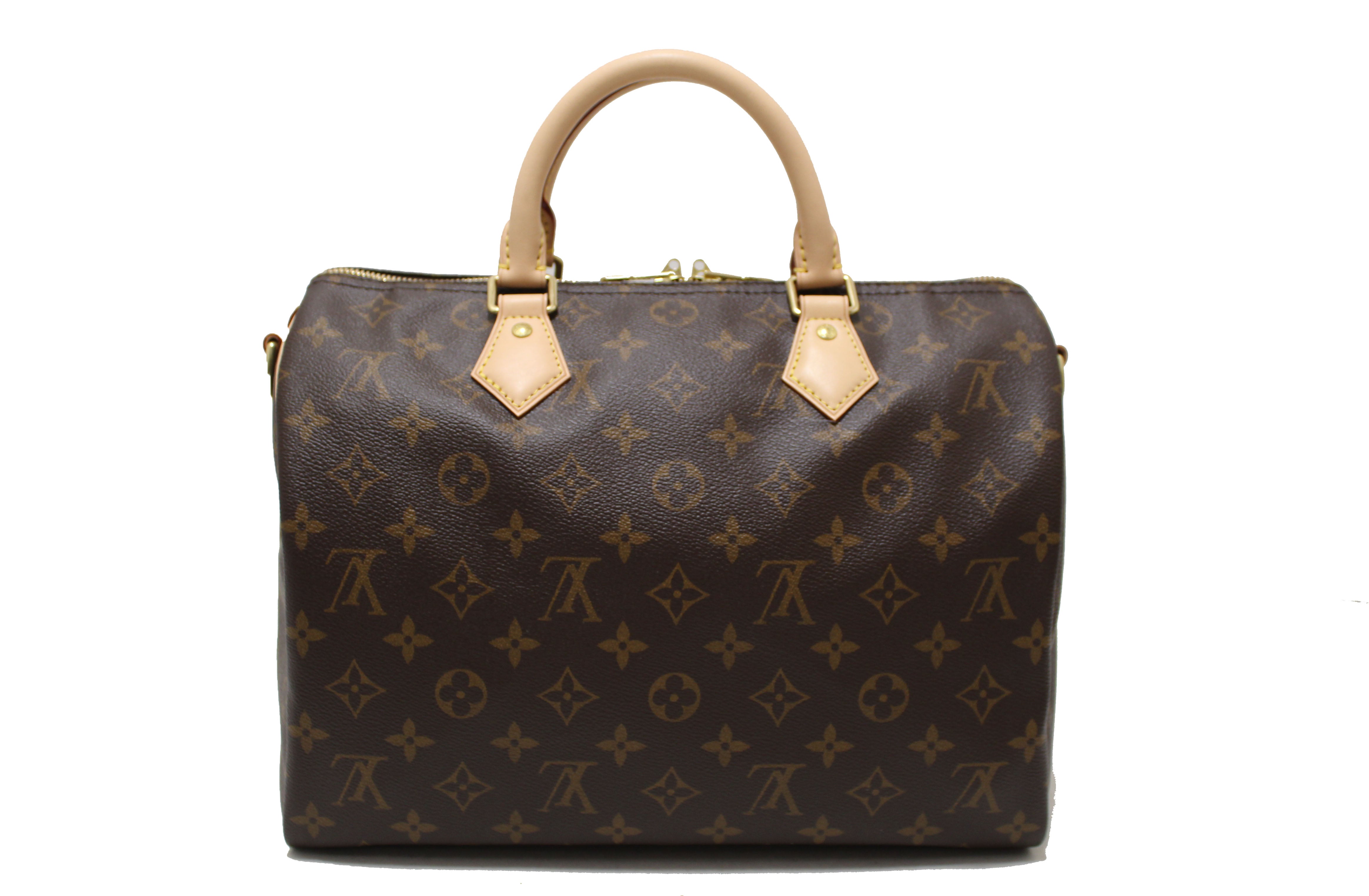 Authentic Louis Vuitton Classic Monogram Speedy 30 Bandouliere Bag