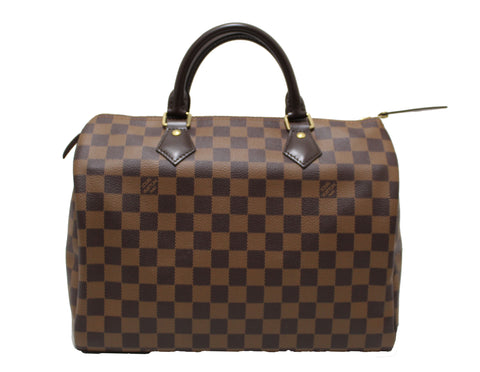 Authentic Louis Vuitton Damier Ebene Speedy 30 Handbag