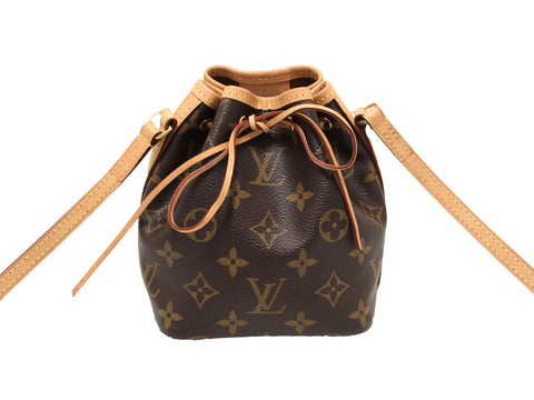 Authentic Louis Vuitton Classic Monogram Nano Noe Messenger Bag