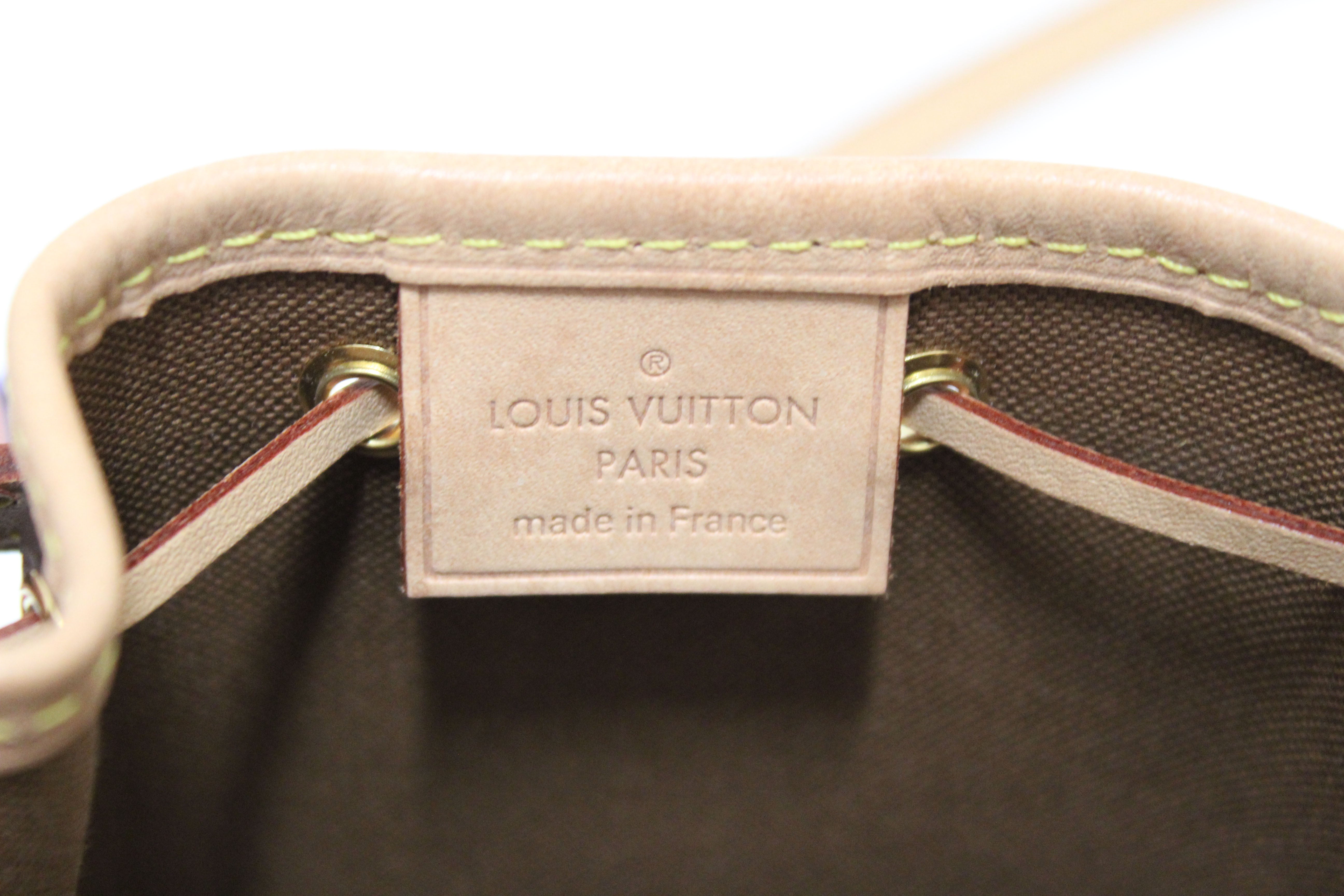 Authentic Louis Vuitton Classic Monogram Nano Noe Messenger Bag