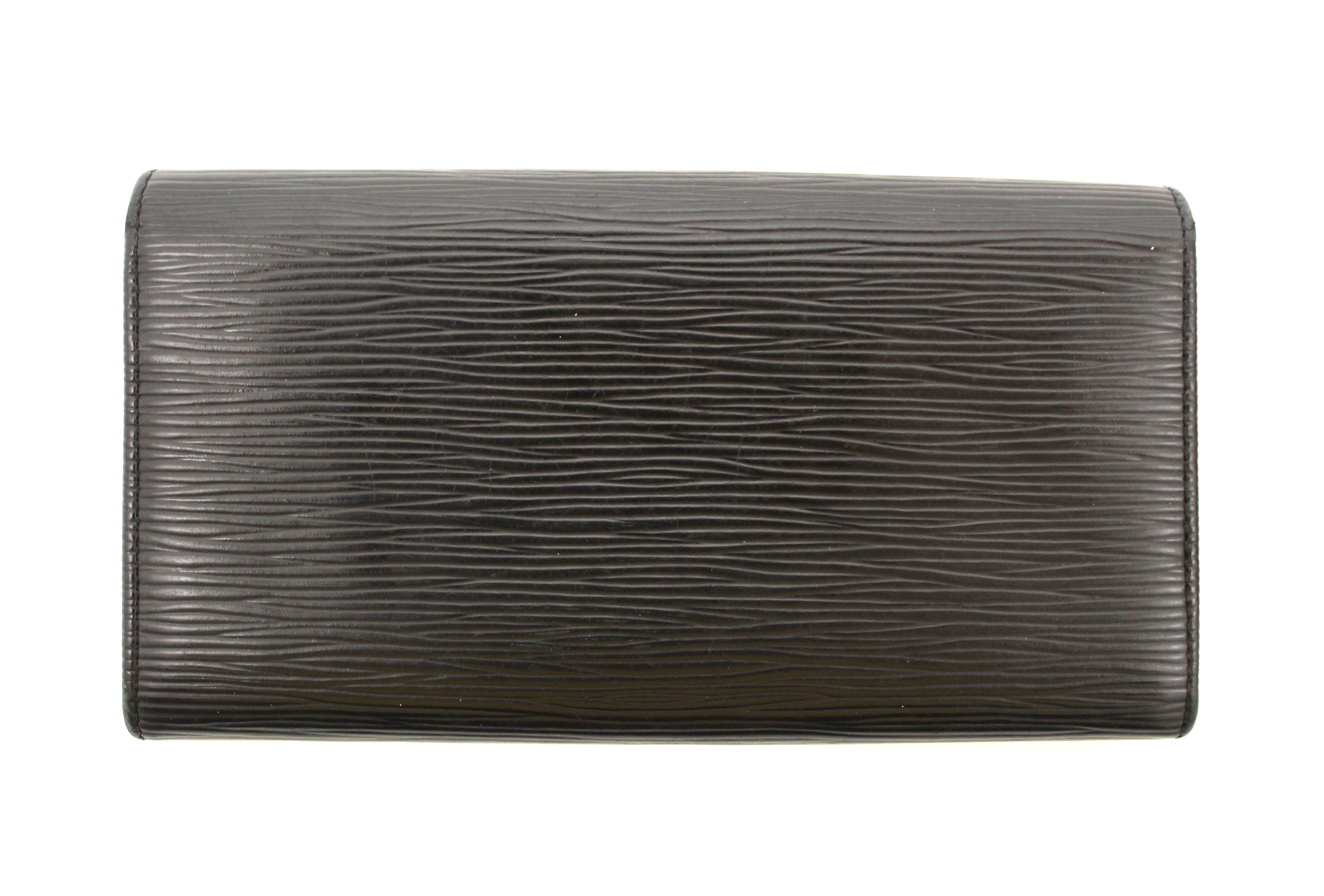 Louis Vuitton Black Epi Leather Long Wallet