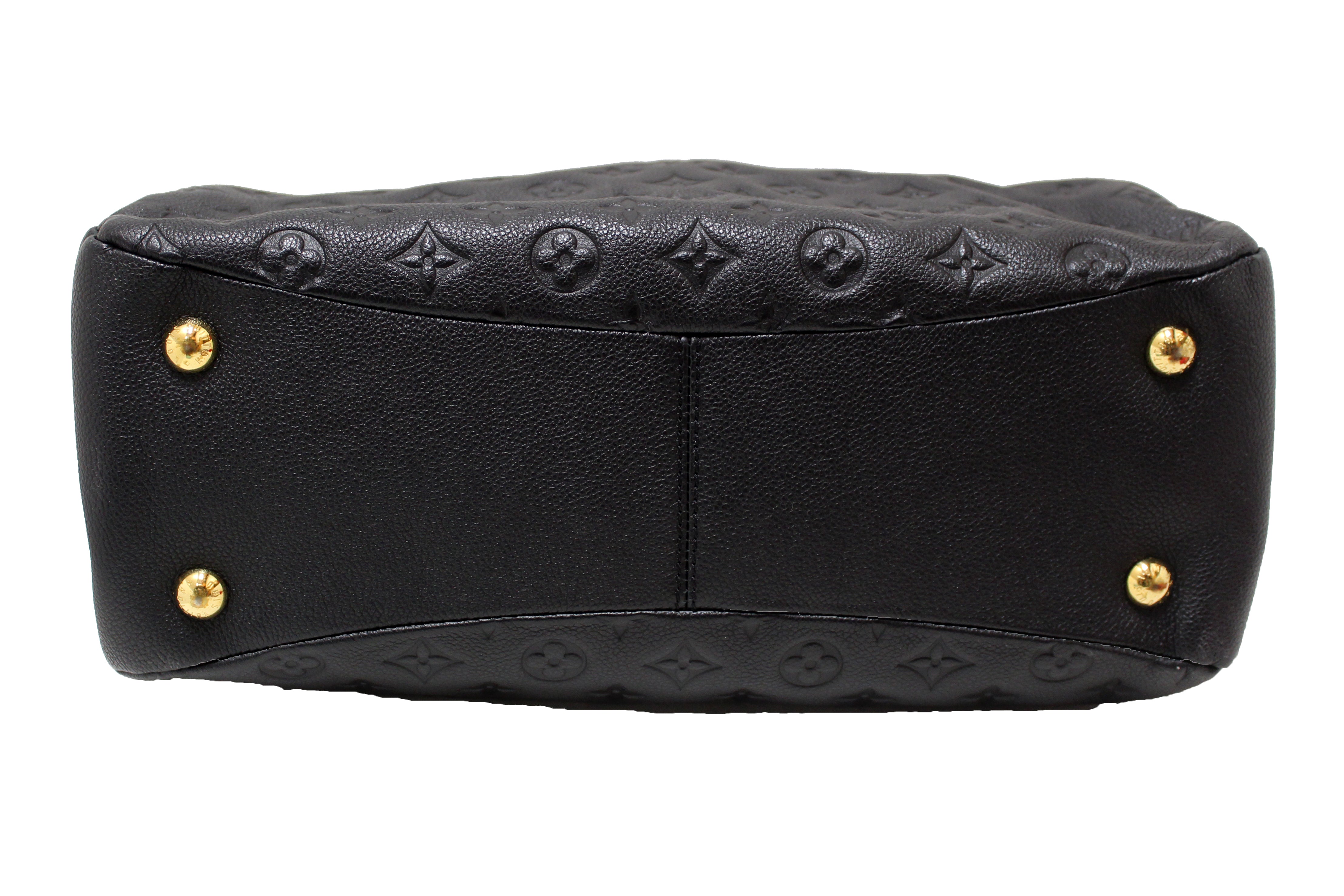 Authentic Louis Vuitton Black Monogram Empreinte Leather Ponthieu