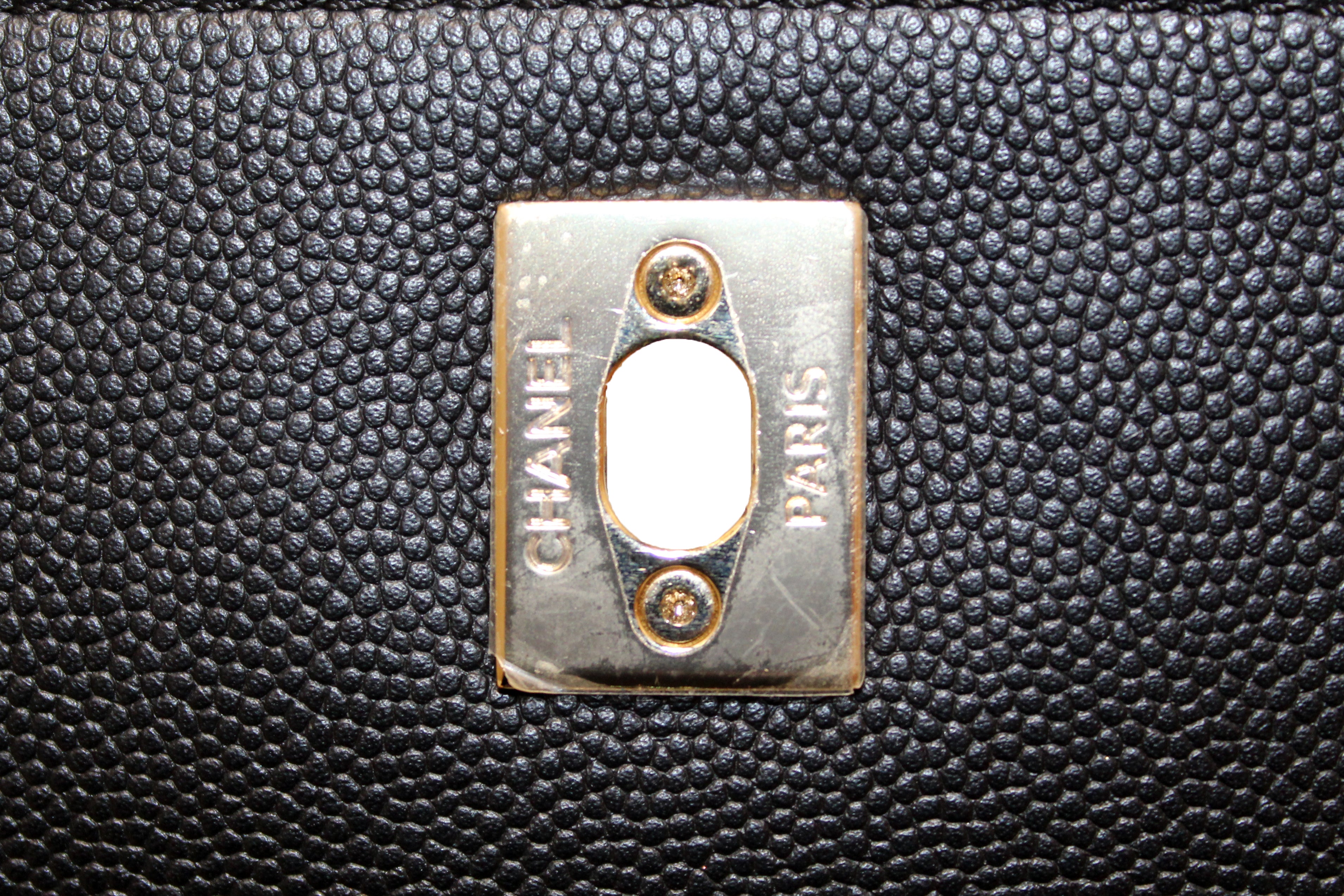 Chanel Blue Caviar Classic Business Affinity Flap Crossbody Bag