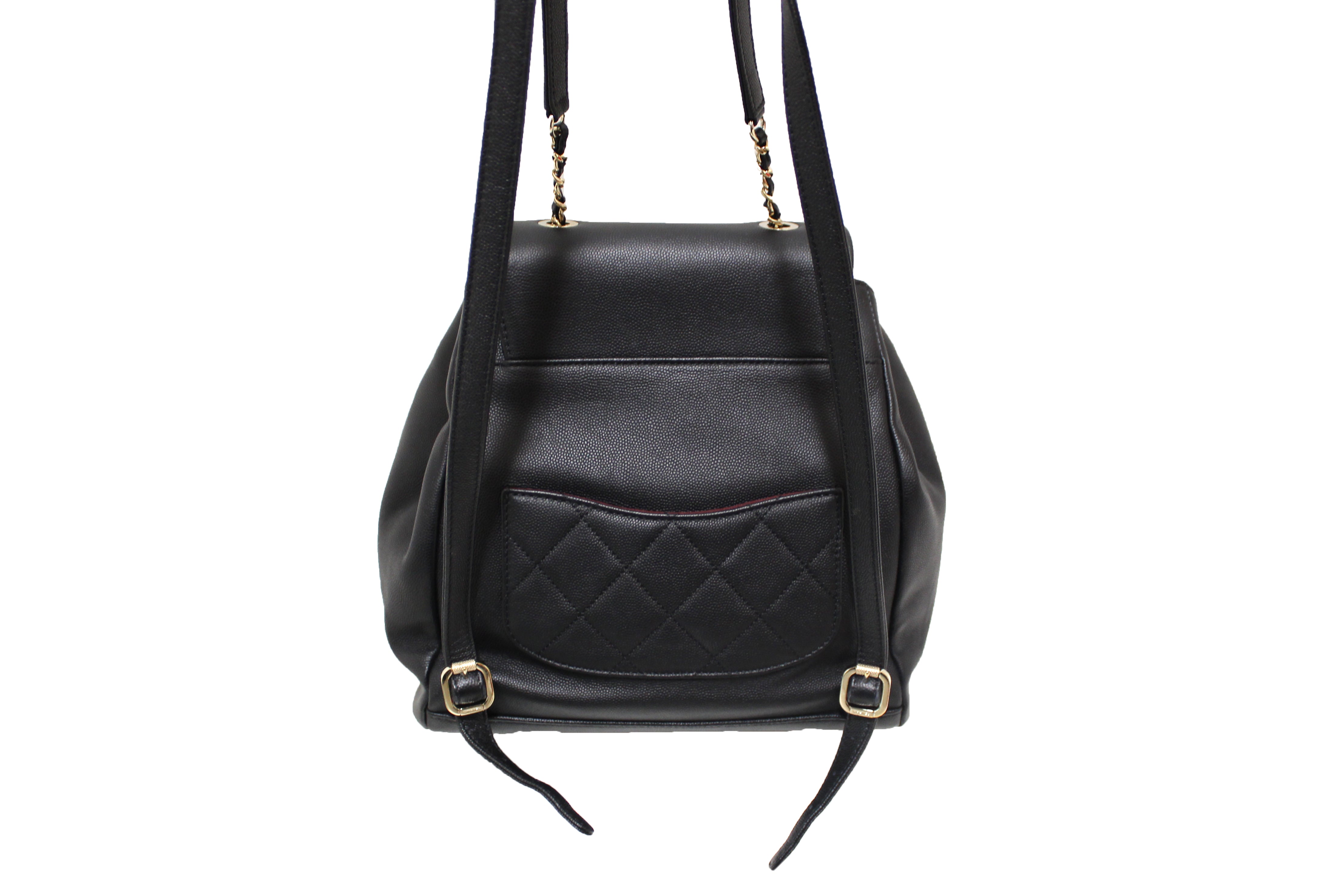 chanel business affinity backpack mini Authentic Chanel Black Caviar Leather Business Affinity Backpack