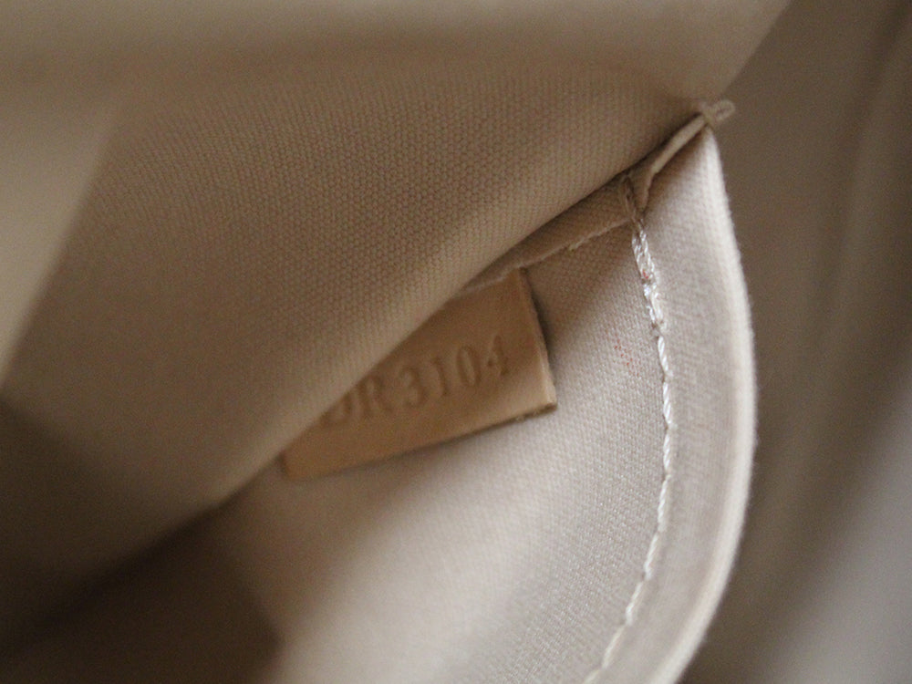 Authentic Louis Vuitton Beige Monogram Vernis Leather Montebello MM Tote Bag