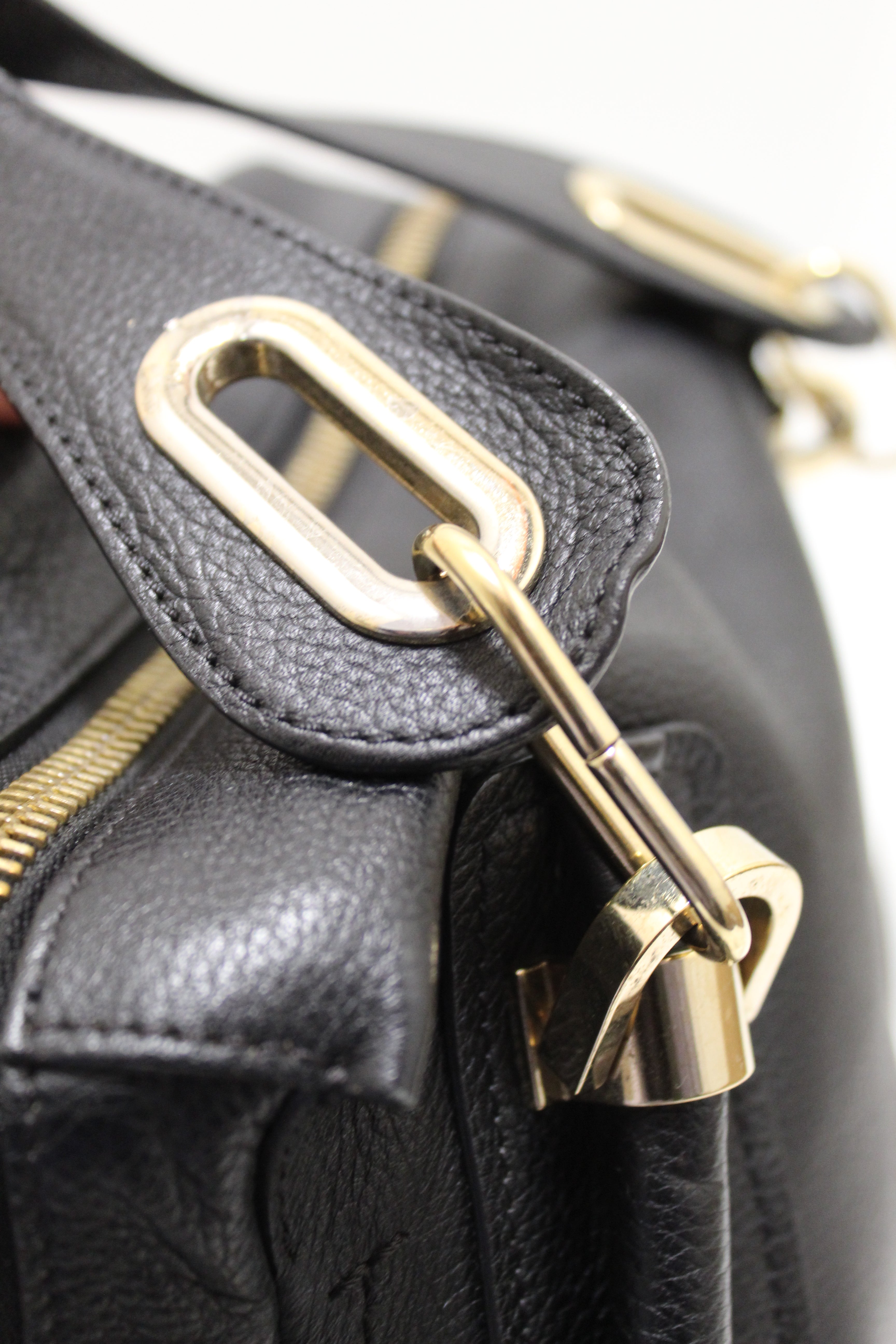 Authentic Chloe Paraty Black Calfskin Leather Medium Shoulder Bag