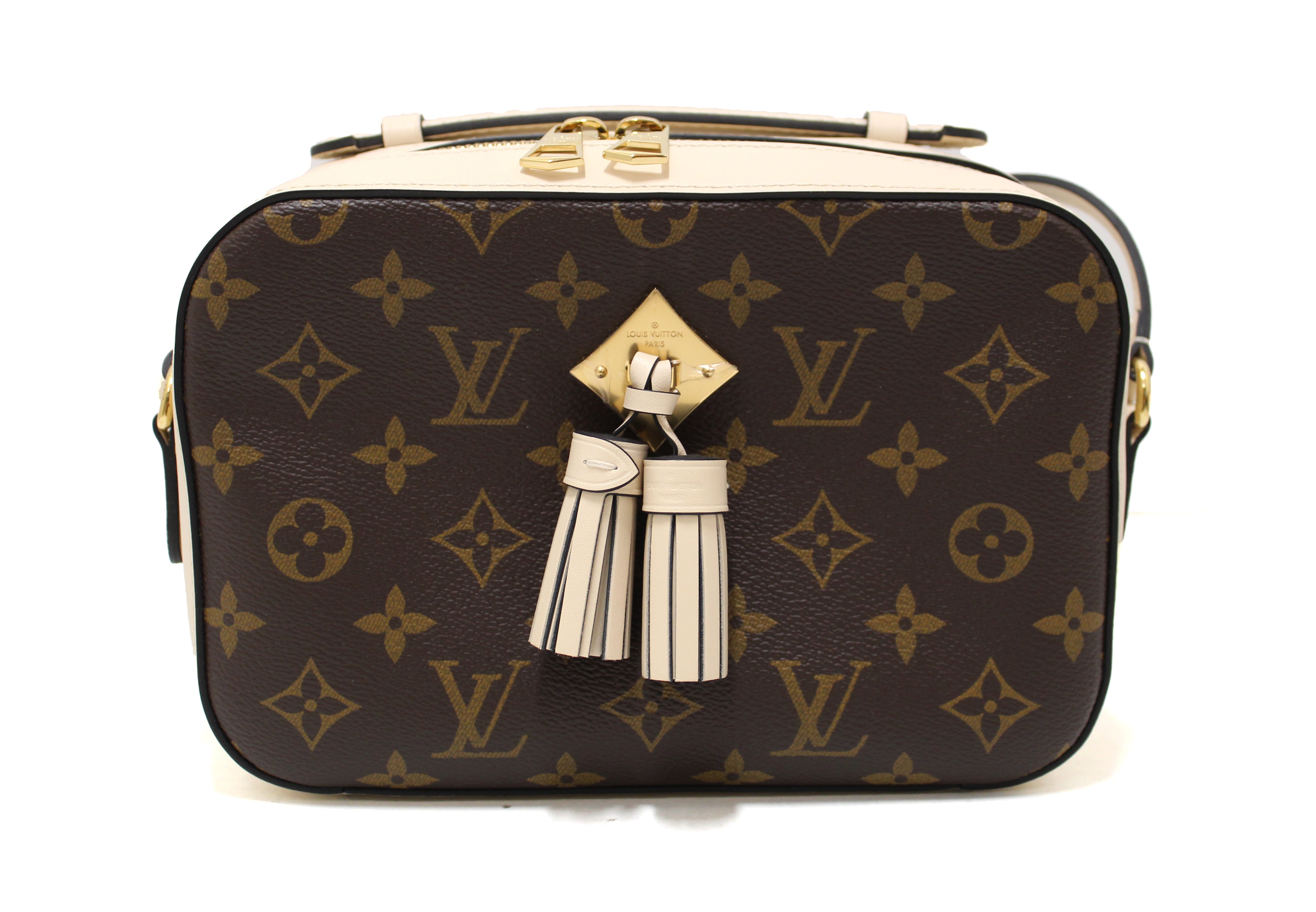 Louis Vuitton, Bags, Louis Vuitton Black Monogram Canvas Saintonge  Excellent Condition