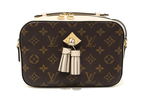 Authentic Louis Vuitton Monogram Creme Saintonge Messenger Crossbody Bag