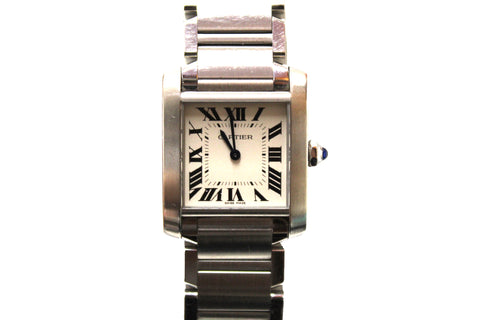 Authentic Cartier Stainless Steel Medium Tank Française Watch