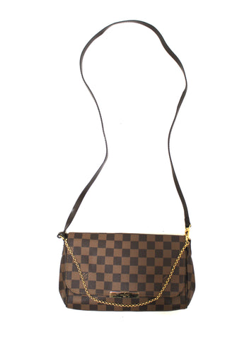 Authentic Louis Vuitton Damier Ebene Favorite MM Crossbody Messenger Bag