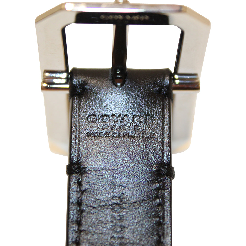 Goyard Black Chevron Print Coated Canvas Olympic Reversible Belt