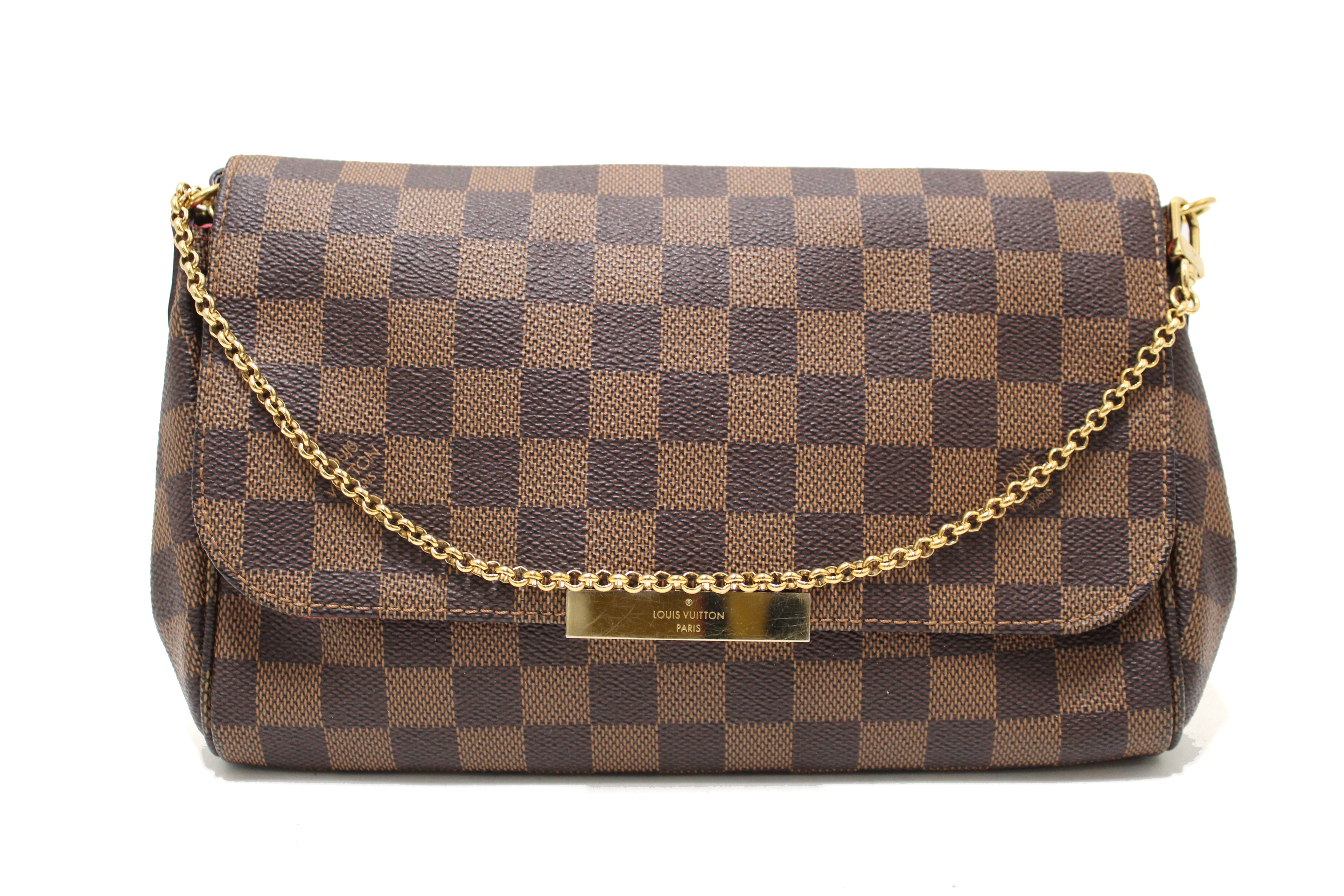 Louis Vuitton Damier Ebene Favorite MM Shoulder Bag Crossbody Authentic