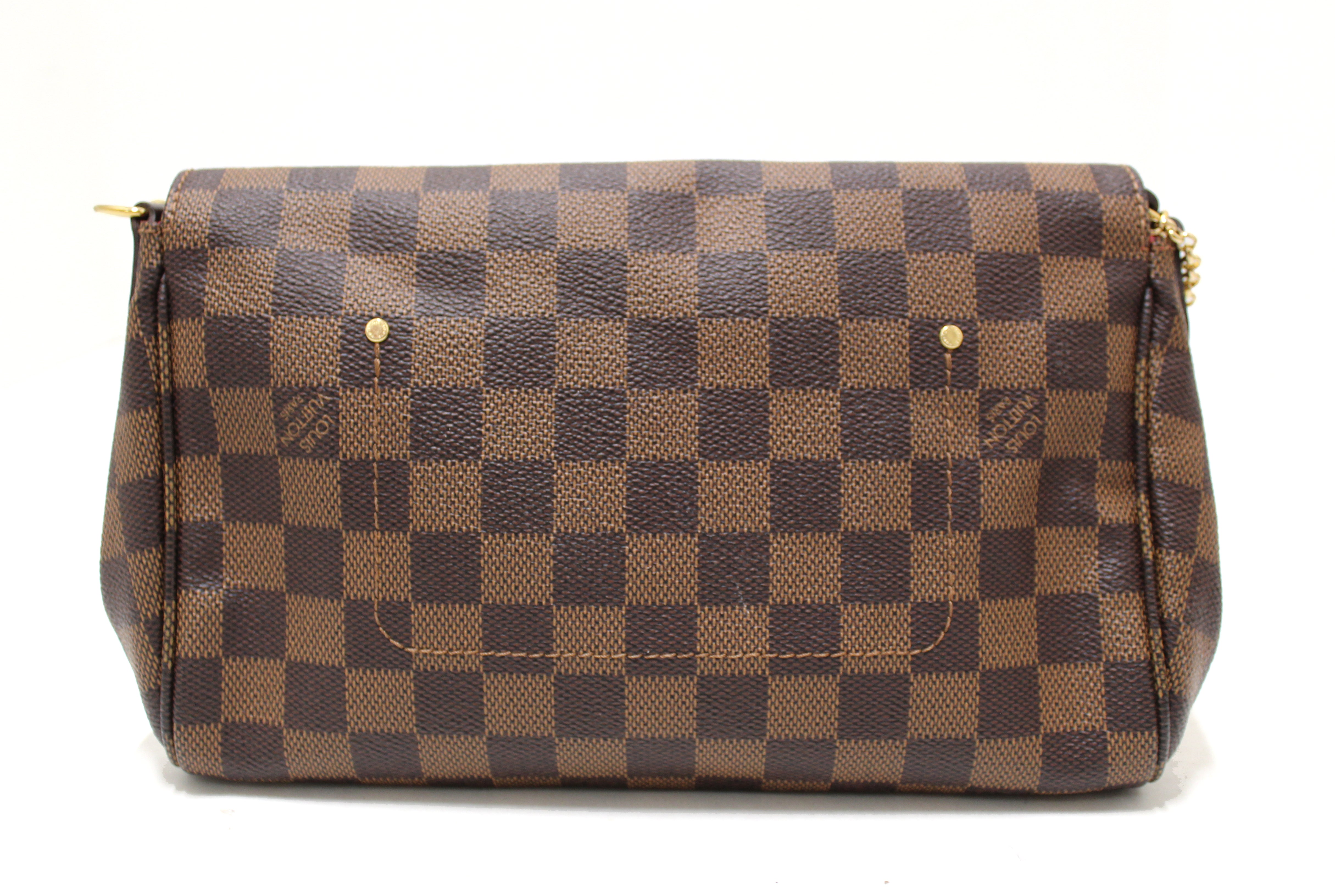 Authentic Louis Vuitton Damier Ebene Favorite MM Crossbody Messenger Bag