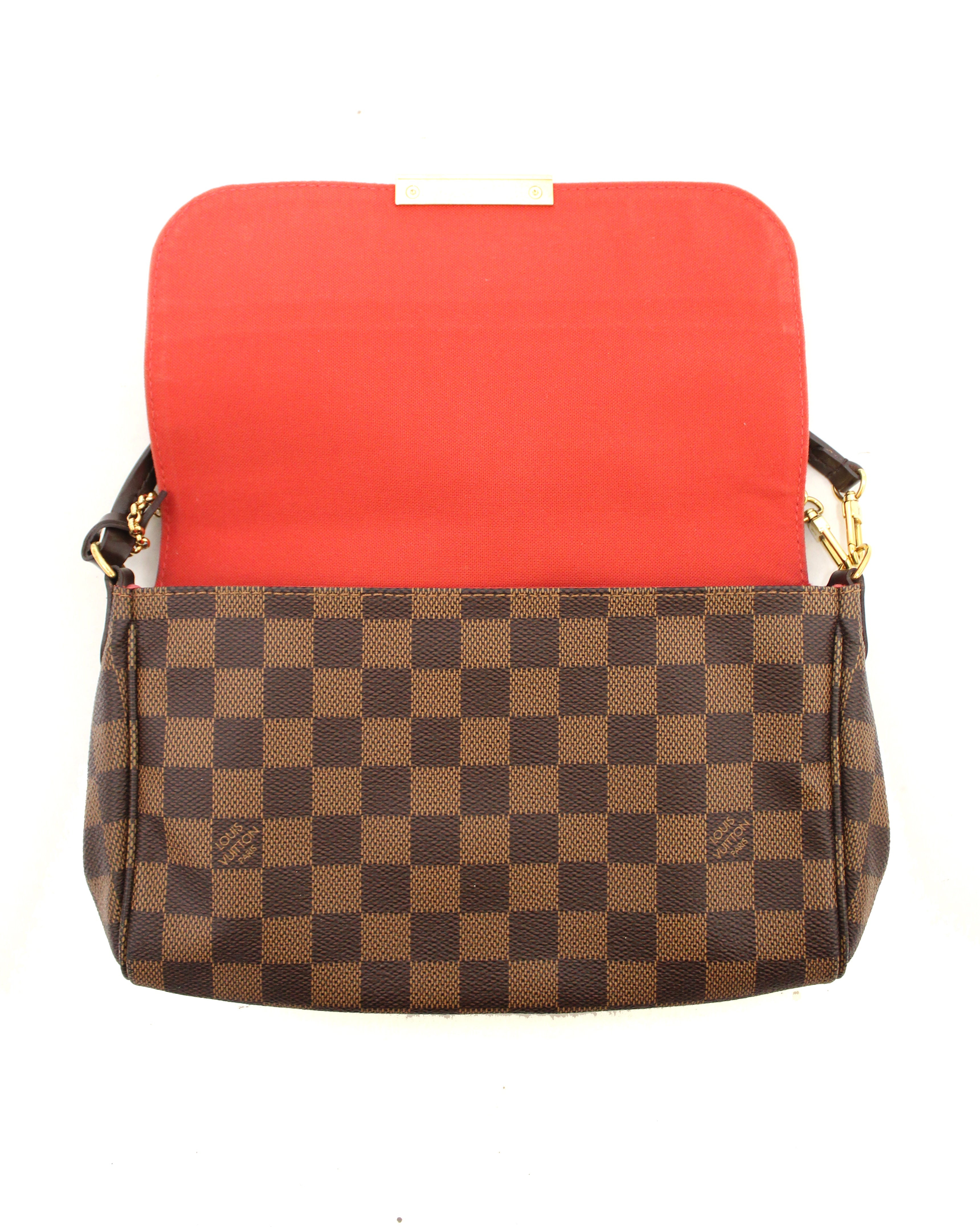Louis Vuitton Damier Ebene Favorite MM Shoulder Bag Crossbody Authentic