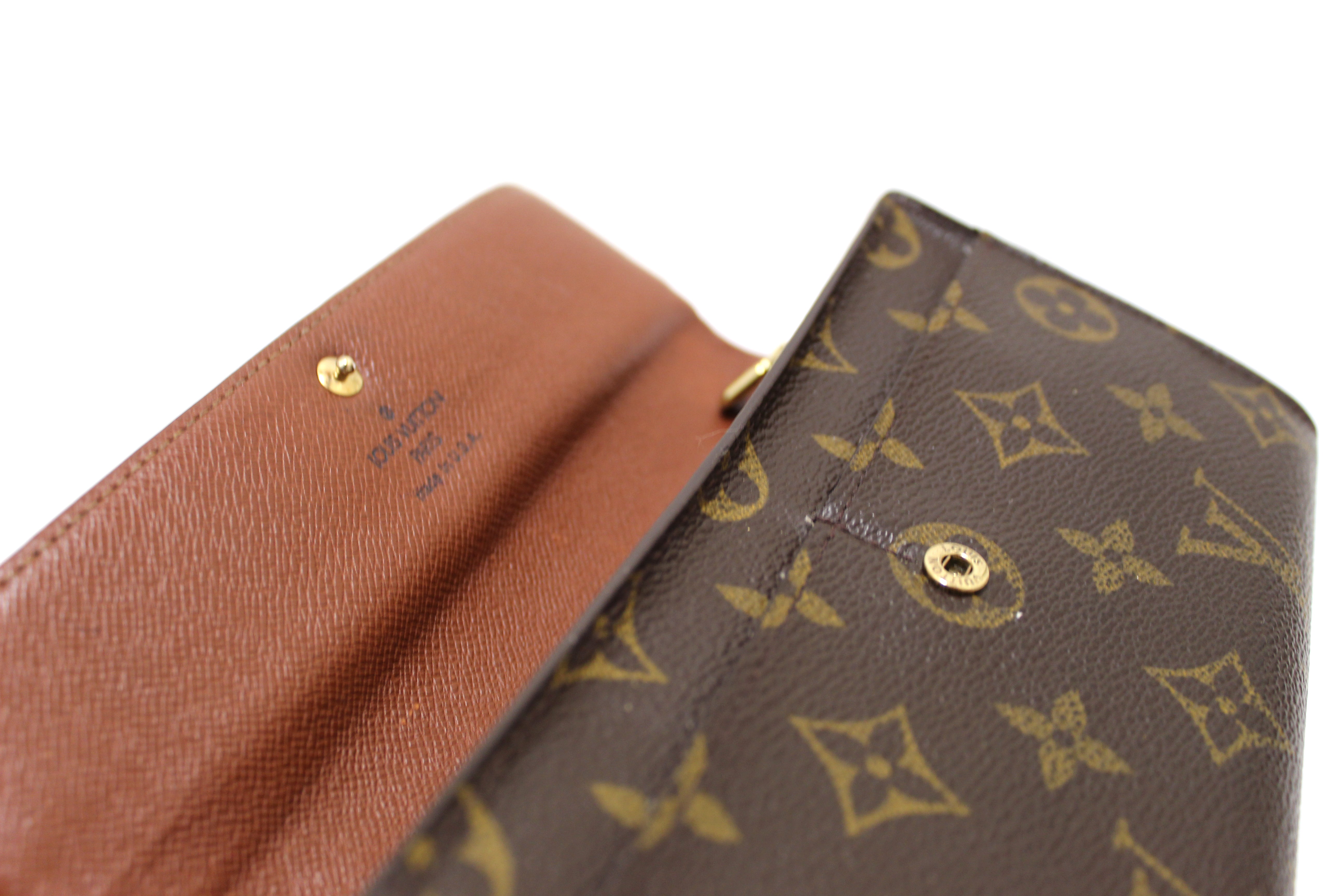 Authentic Louis Vuitton Monogram Canvas Sarah Long Wallet