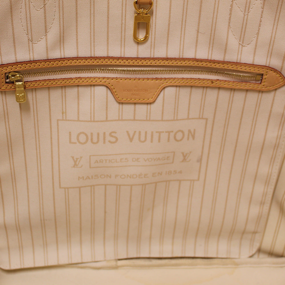 Authentic Louis Vuitton Damier Azur Neverfull GM Tote Shoulder Bag