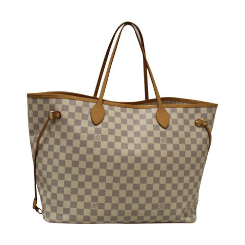 Authentic Louis Vuitton Damier Azur Neverfull GM Tote Shoulder Bag