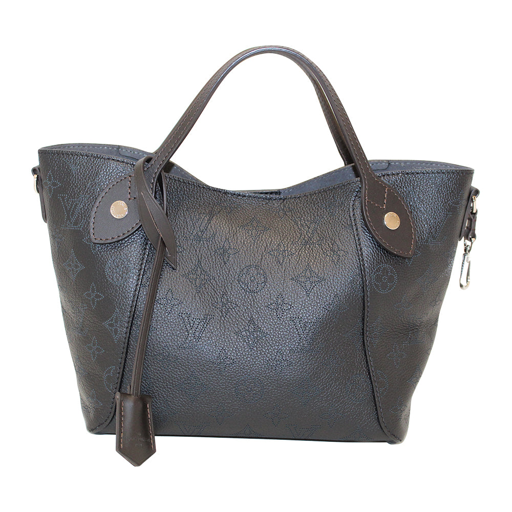 Authentic Louis Vuitton Black Mahina Leather Hina PM Tote Bag – Paris  Station Shop