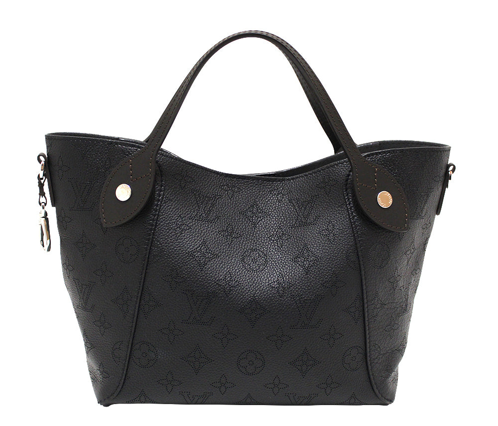 Louis Vuitton Black Perforated Mahina Leather Monogram Hina MM Tote Silver  Hardware, 2019 Available For Immediate Sale At Sotheby's